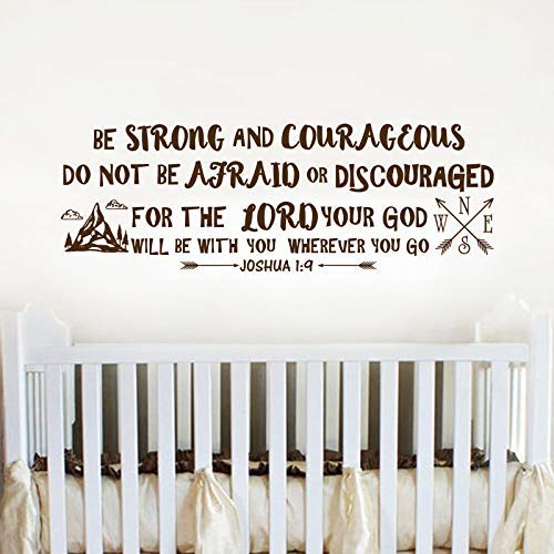 Joshua 1:9 Bible Verse Wall Decal - Nursery & Baby Boy Room Decor