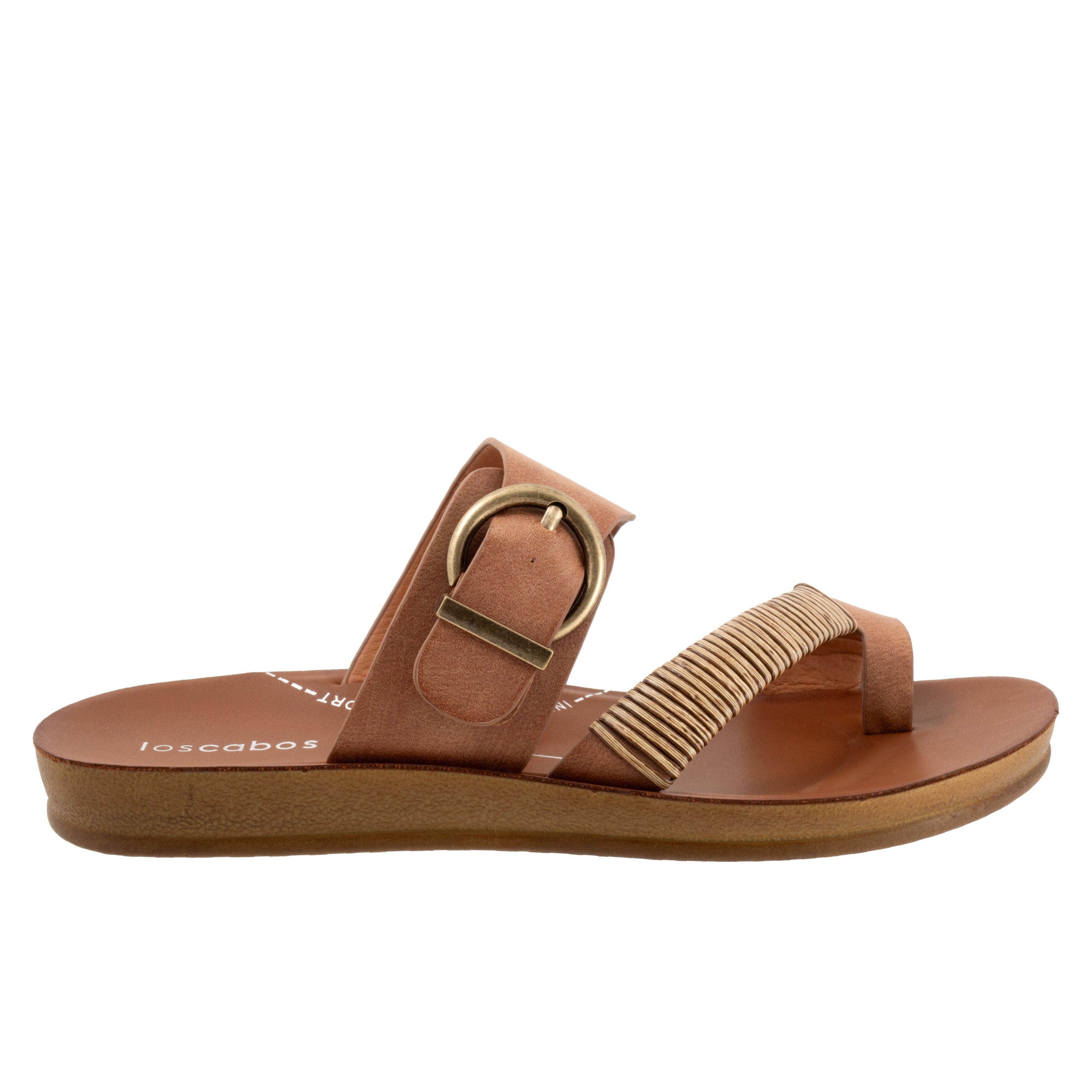 BUENO LOS CABOS BRIA SANDAL - Women's Comfortable Leather Flip Flops for Beach, Pool & Summer Vacation | Casual Slip-On Sandals with Arch Support