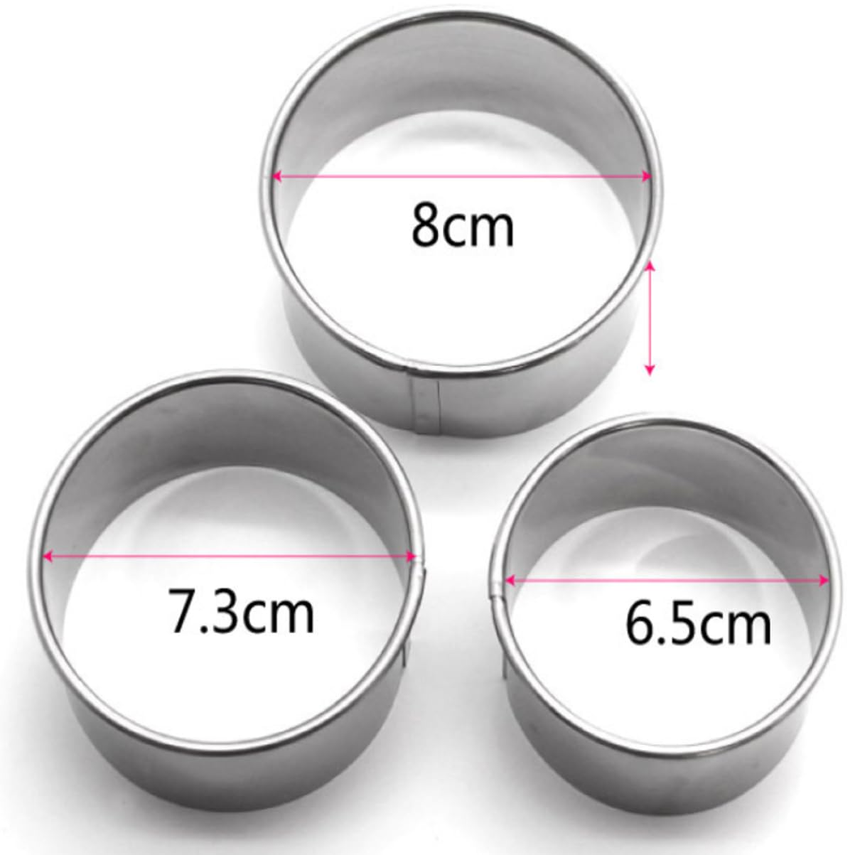 MAGICLULU 3-Piece Stainless Steel Dumpling Maker Set - Round Dumpling Wrapper Mold, Cookie Cutter & Pelmeni Press Tool for Homemade Dumplings, Ravioli, and Pastries | Perfect for Asian Cooking, Baking, and Party Food Preparation