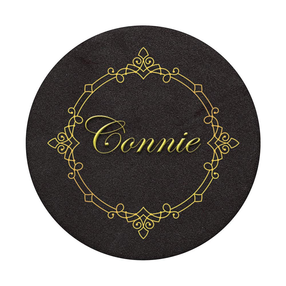 Connie - Custom Name Personalized PopSocket PopGrip | Classic Black Swappable Phone & Tablet Grip | Perfect for Everyday Use, Gifts & Phone Protection