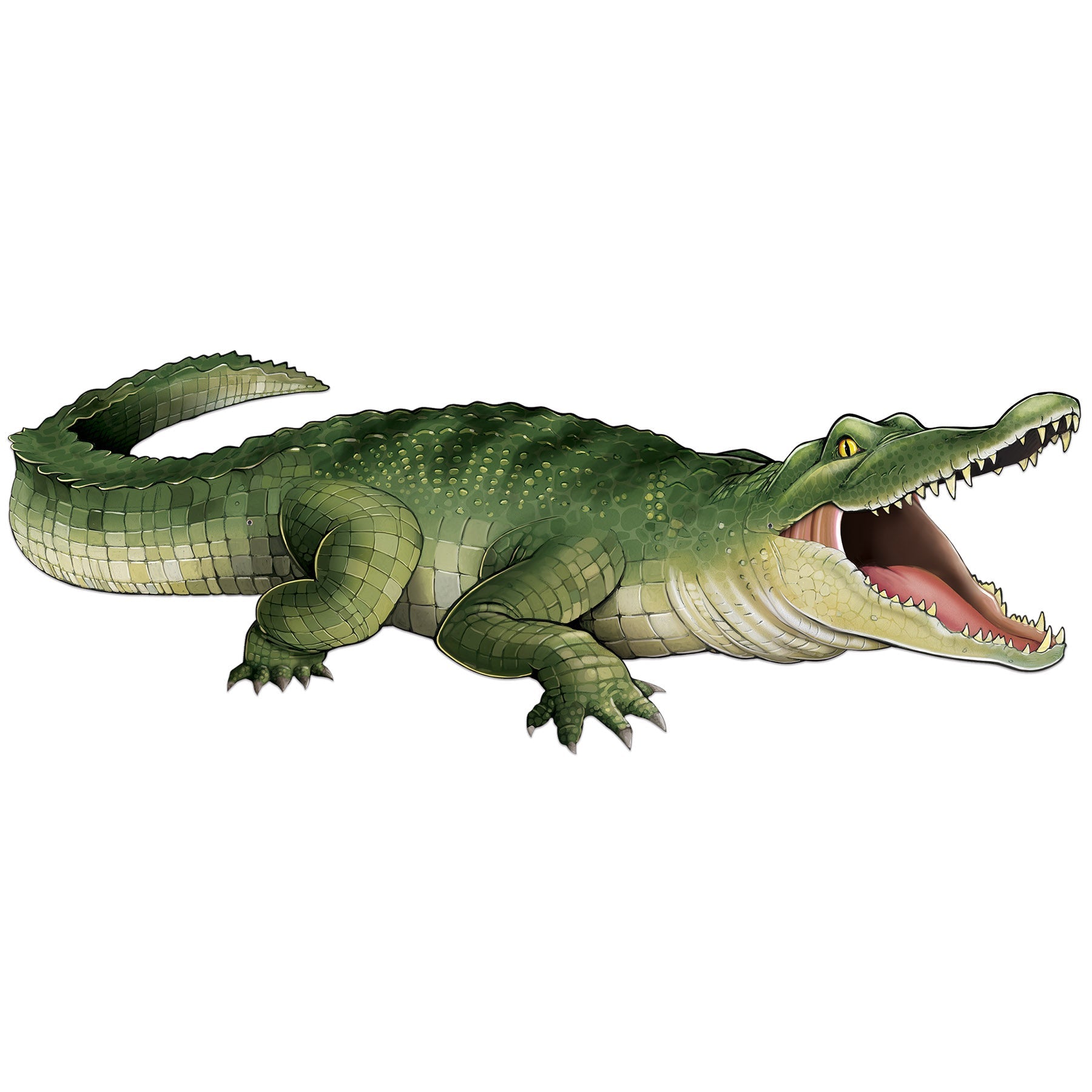 12 Pack Beistle Jointed Crocodile Wall Decoration - Realistic Hanging Reptile Decor for Halloween, Jungle Theme Parties & Kids Room Decorations