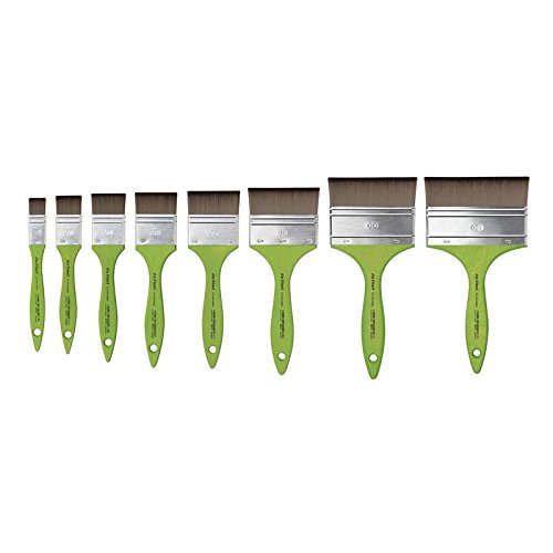 Da Vinci Brushes 5073-100 Student Series Synthetic Paint Brush - Flat Mottler Elastic Bristles with Green Matte Handle (Size 100) - Perfect for School Art Projects, Hobby Painting & Watercolor Techniques