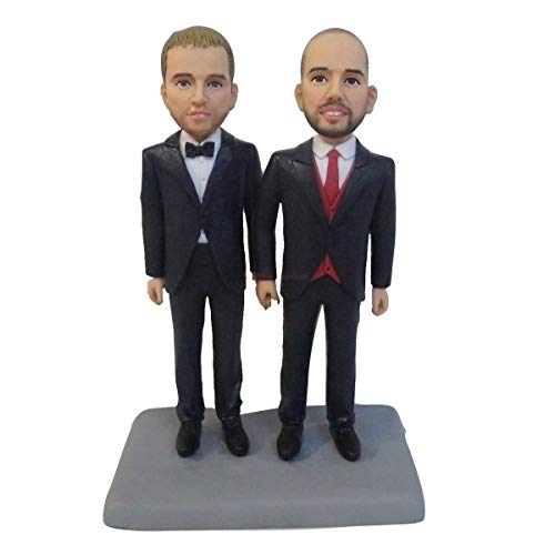 Custom Couple Figurine - Personalized Home Warming Gift, Gay Wedding Gift, Boss Gift, Brother Gift - Handmade Mini Statue by Turui Figurines | Perfect for Anniversaries, Housewarmings & Special Occasions