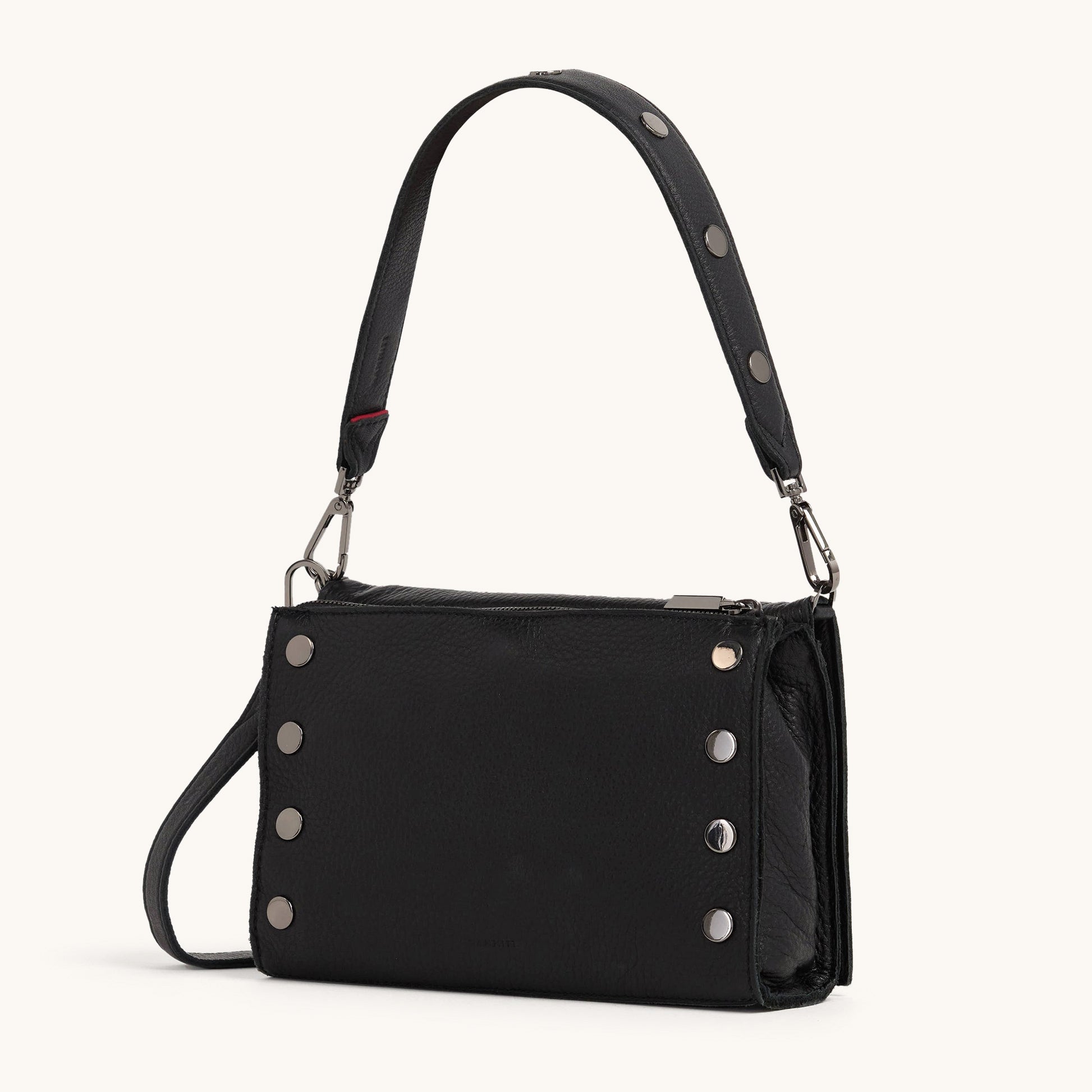 Montana Clutch Bag - Black Lugano Leather with Gunmetal Hardware - Small Crossbody Purse for Women | Perfect for Evening Parties, Date Nights & Special Occasions