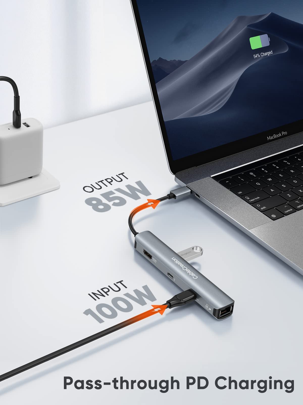 CableCreation 6-in-1 USB C Hub Multiport Adapter with 16.4FT Active USB 3.0 Extension Cable - USB C to HDMI, Ethernet, USB-A Ports - Perfect for MacBook Pro, Dell XPS, iPad Pro & Home Office Setup