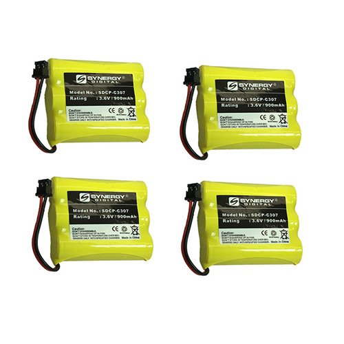 Radio Shack TAD-3810 Cordless Phone Battery Combo Pack - 4 x SDCP-C307 Rechargeable Batteries for Home & Office Phones | Long-Lasting Replacement Batteries for Cordless Telephones