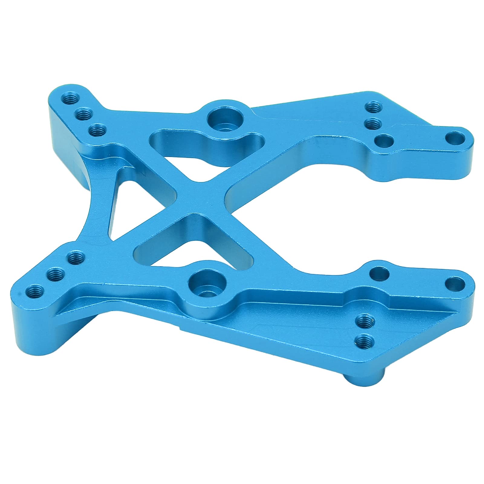 Qqmora High Strength Porous Aluminum Alloy RC Car Front Shock Tower for 1/10 Scale Vehicles - Durable Wear Resistant Shock Absorber Upgrade Part (Blue) - Perfect for Off-Road Bashing, Racing & RC Car Performance Enhancement