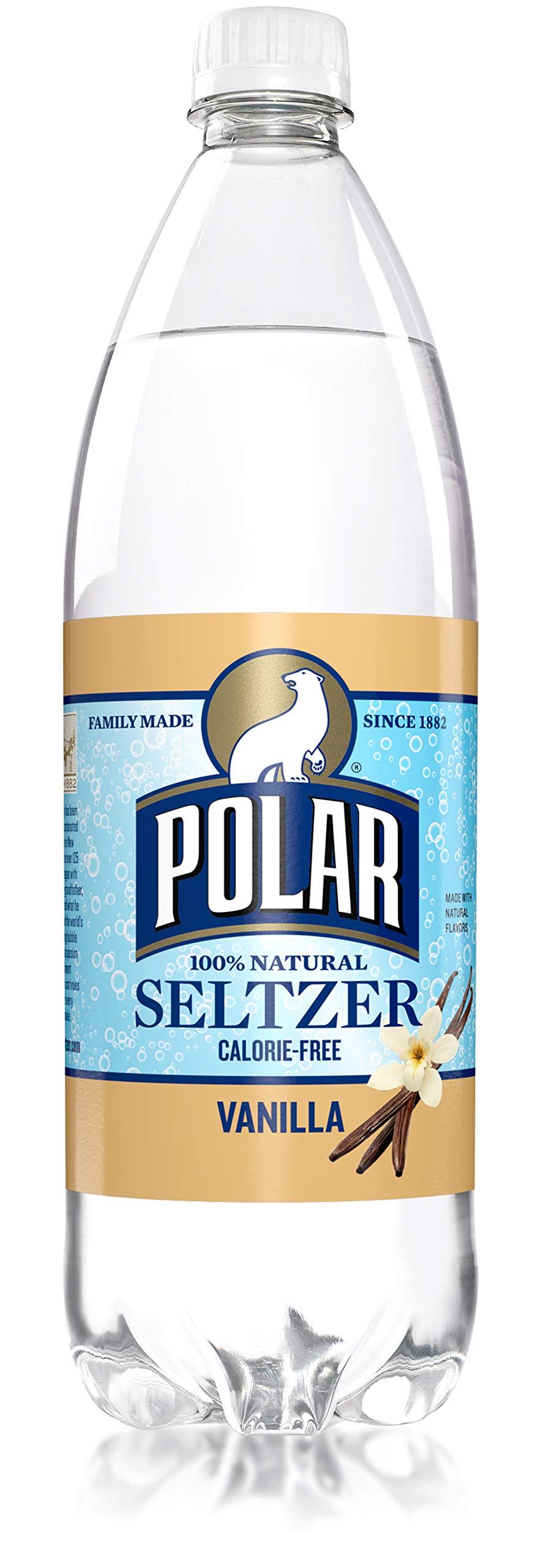 Polar Seltzer Vanilla Sparkling Water - 12 Pack (33.8 Fl Oz Each) | Zero Calorie, Sugar-Free Carbonated Drink | Perfect for Parties, Office Refreshment & Healthy Hydration