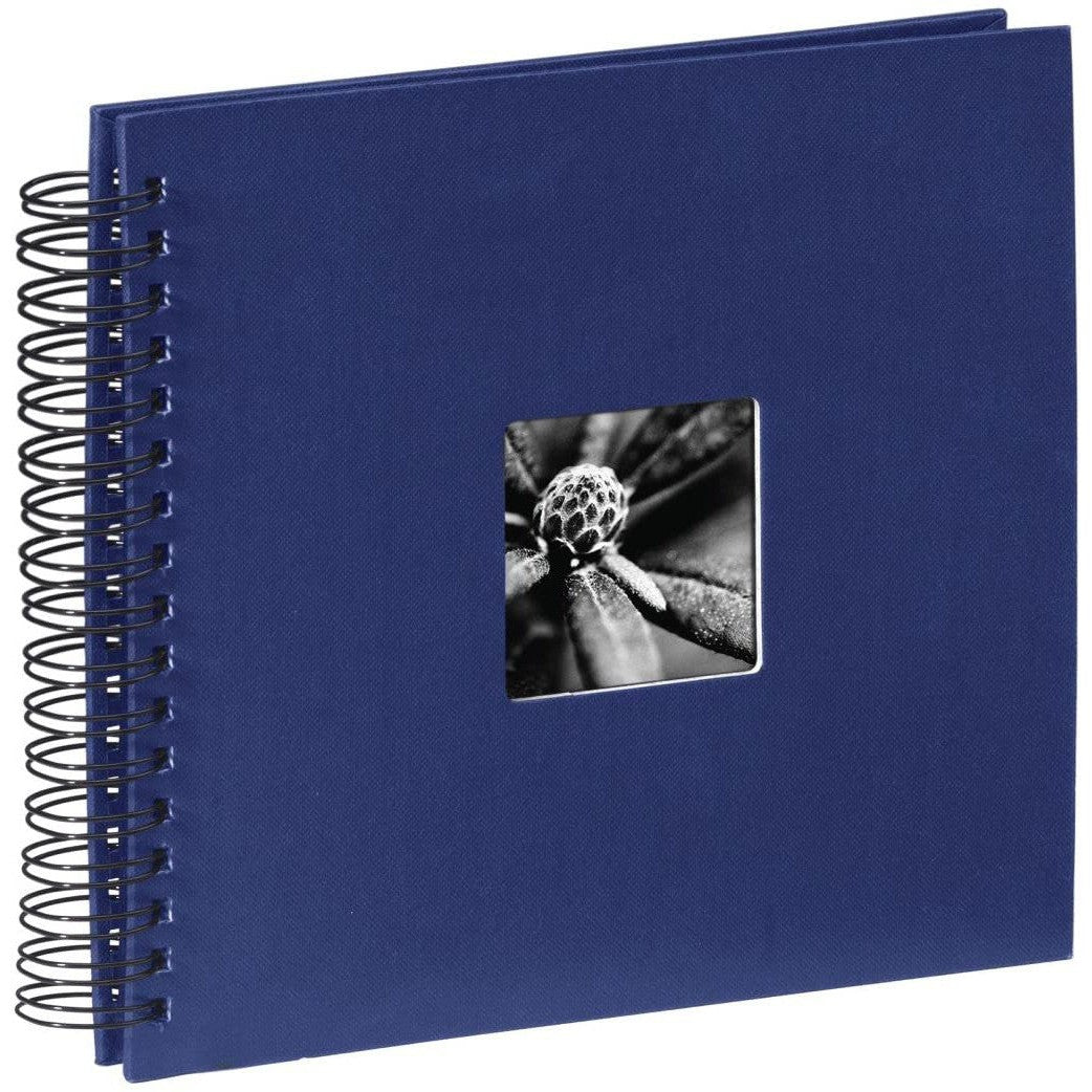 Hama Blue Spiral Black Page Album 28cm x 24cm - Premium Sketchbook for Artists, Students & Professionals - Perfect for Drawing, Sketching & Scrapbooking