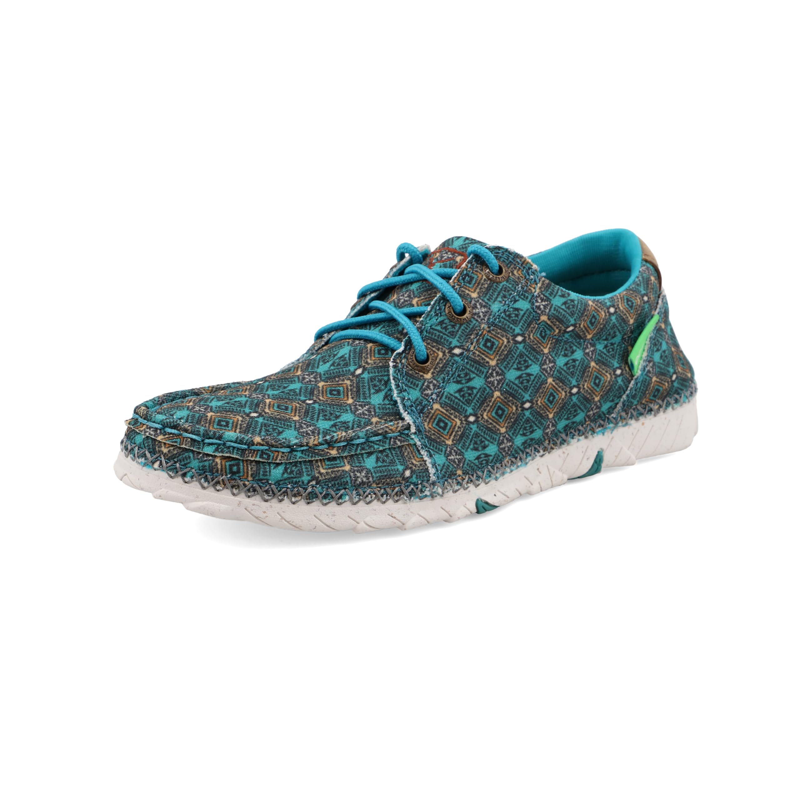 Twisted X Women's Zero-X Moc Toe Comfortable Slip-On Shoes - Turquoise & Multi Color - Size 11 M - Perfect for Casual Wear, Outdoor Activities & Work
