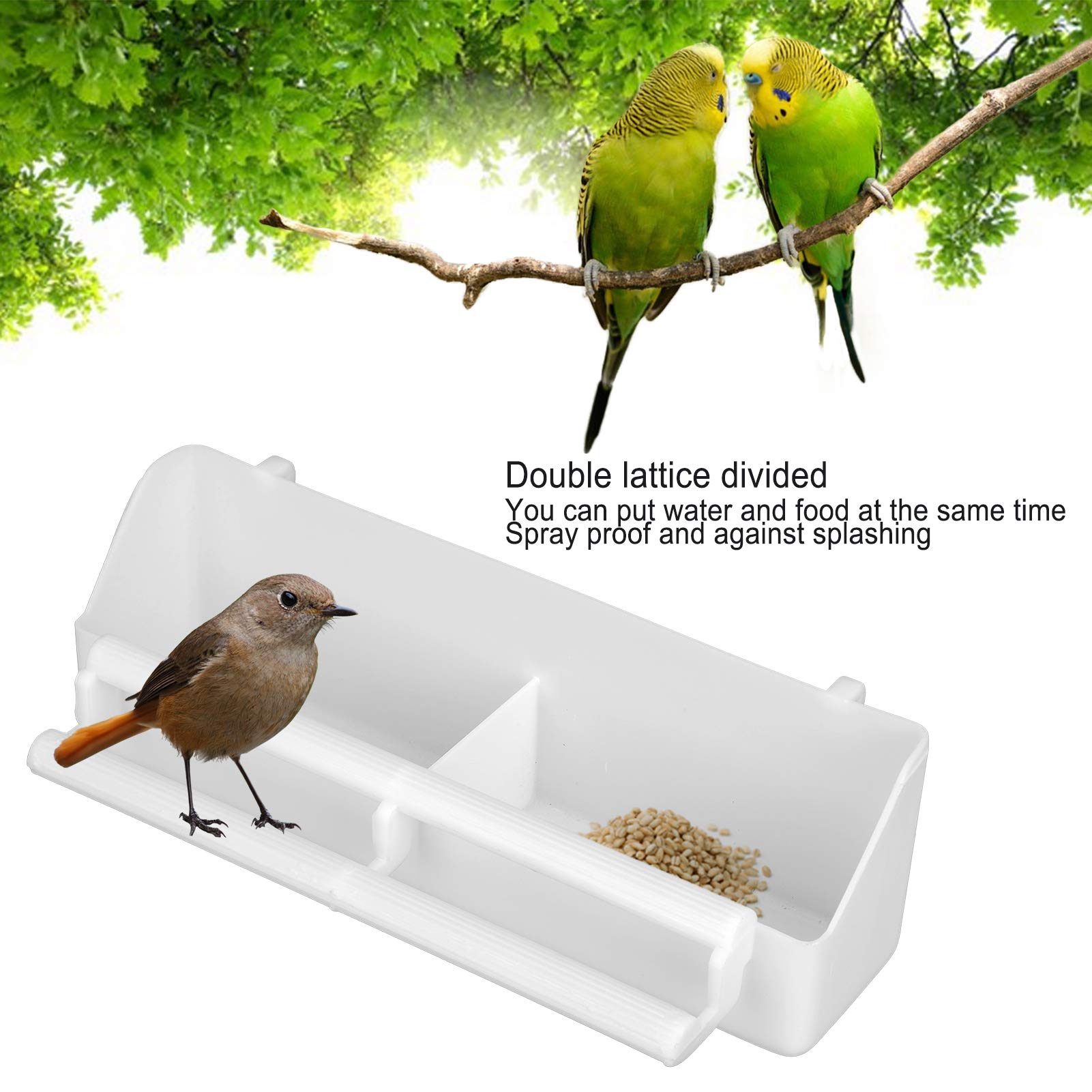 4pcs Thickened Bird Feeders & Water Bowls - Hanging Food Box for Parrots, Pigeons & Pet Birds - Durable Cage Feeding Tools for Outdoor & Indoor Use