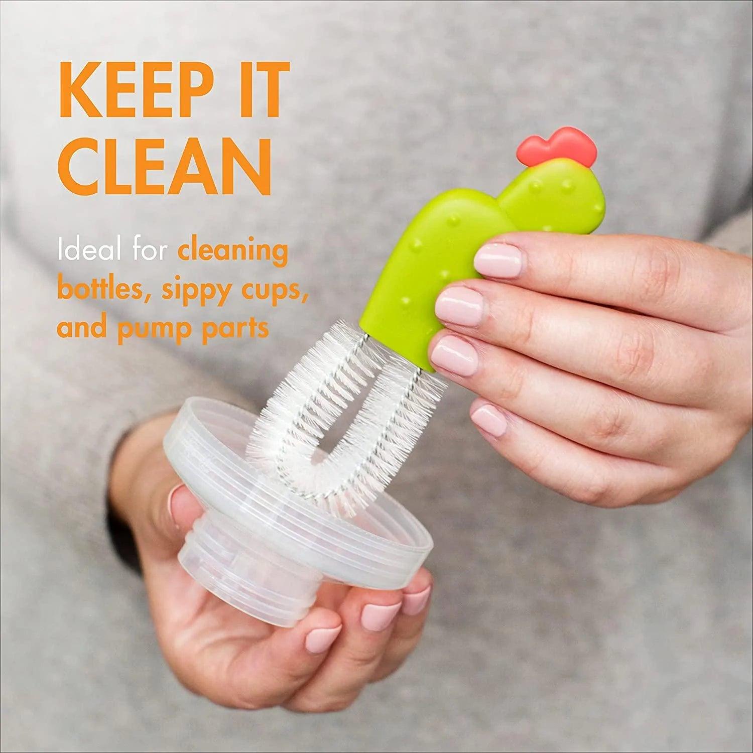 Boon Cacti Baby Bottle Cleaning Brush Replacement - Durable & Safe for Infant Bottles, Sippy Cups, and Breast Pump Parts - Perfect for Newborn Feeding Essentials