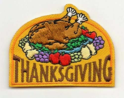 Thanksgiving Iron On Patch - Holiday Turkey Design for DIY Clothing & Accessories - Perfect for Jackets, Hats, Bags & Costumes