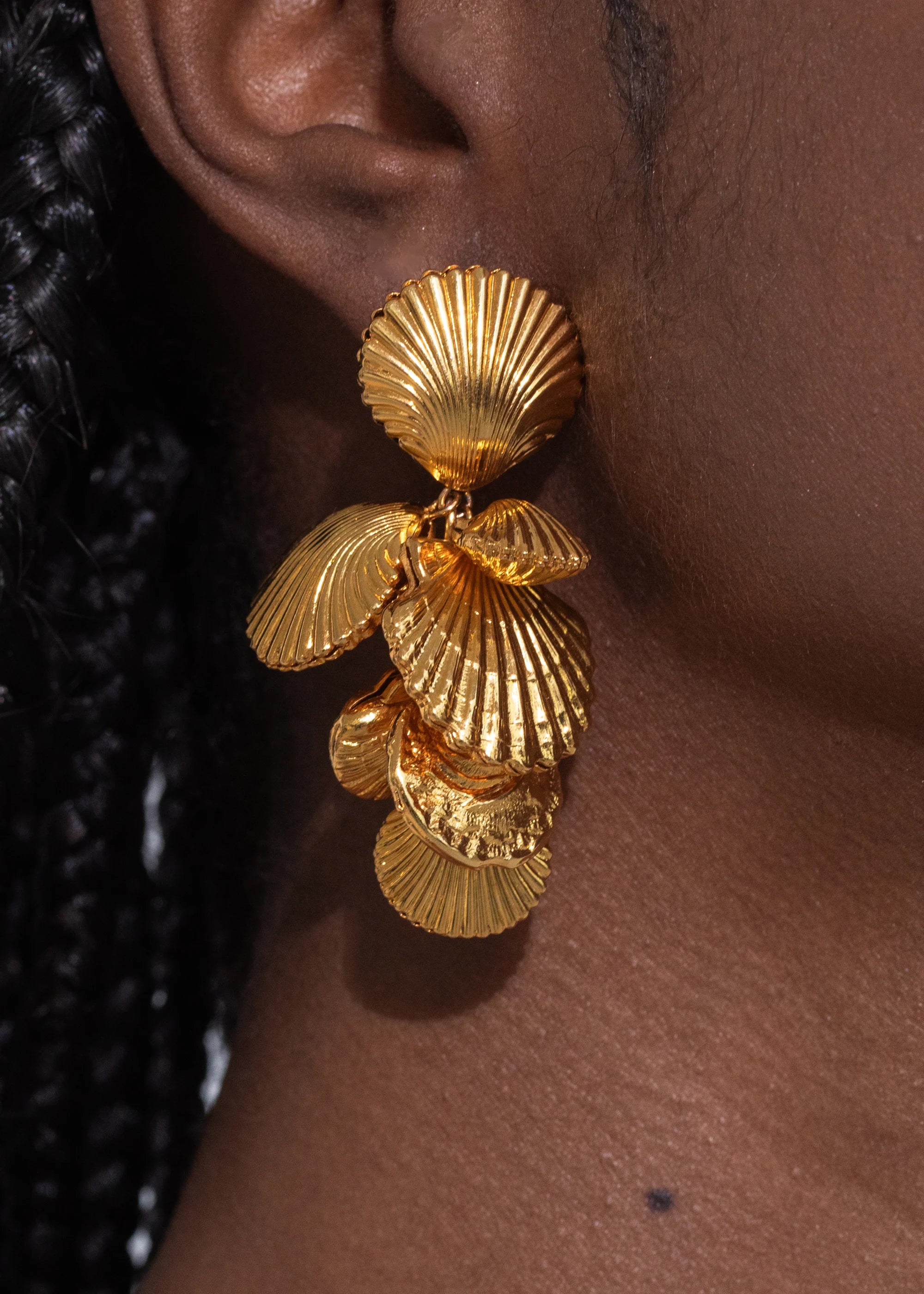 Aphrodite Gold Earrings for Women - Elegant Greek Goddess Jewelry for Party, Wedding & Special Occasions
