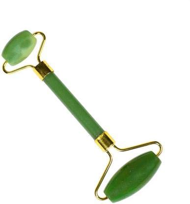 Natural Green Jade Face Roller for Healthy Skin - Jade & Crystal Roller for Facial Massage & Relaxation - Perfect for Skincare Routine & Stress Relief