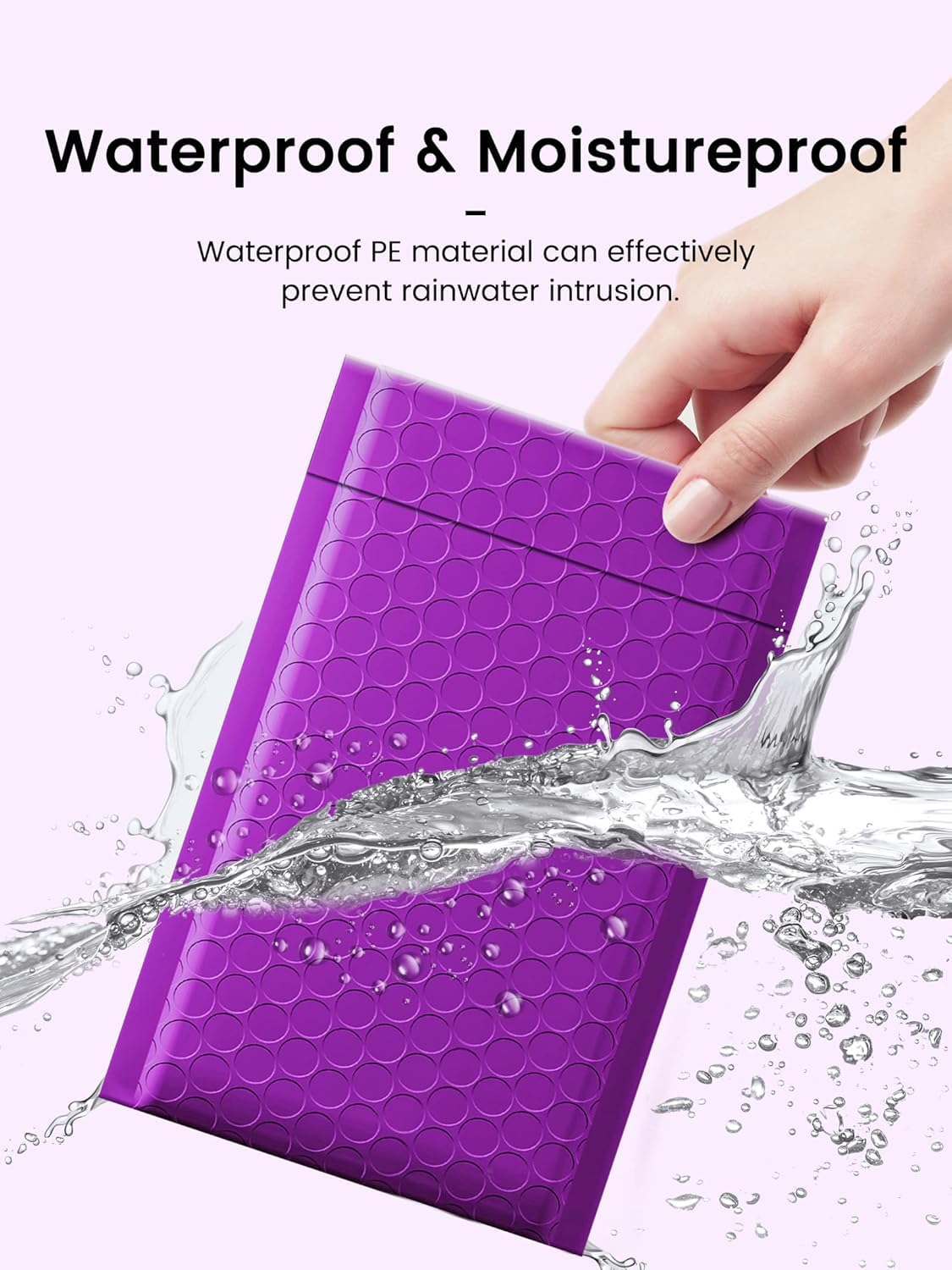 GSSUSA 8.5x12 Inch Large Purple Bubble Mailers - 250 Pack of Self-Sealing Padded Envelopes with Strong Adhesion for Shipping Clothes, Magazines | Perfect for Ecommerce, Small Business Shipping & Online Store Packaging