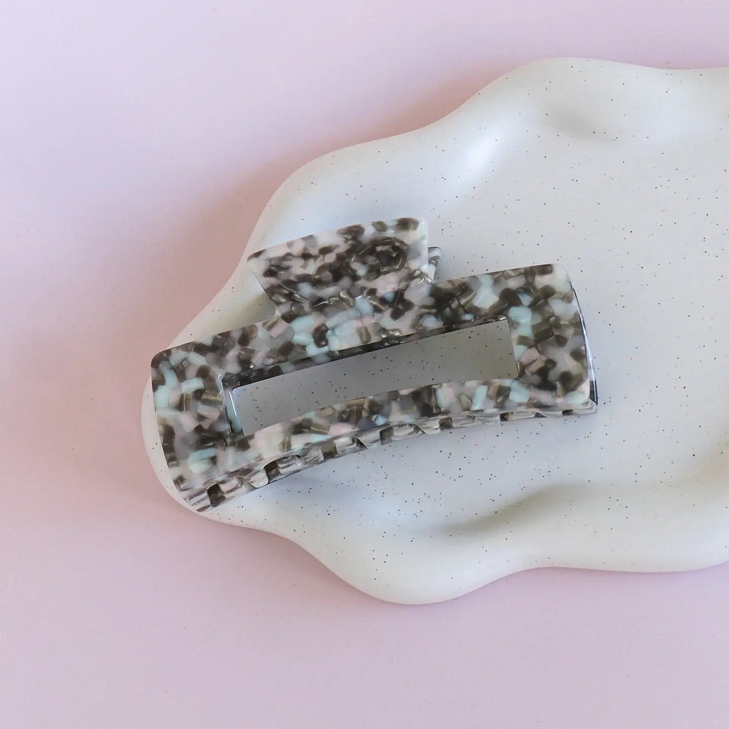 Anna II Hair Clip - Grey & Mint Hair Accessory for Women, Girls | Perfect for Parties, Weddings & Everyday Styling