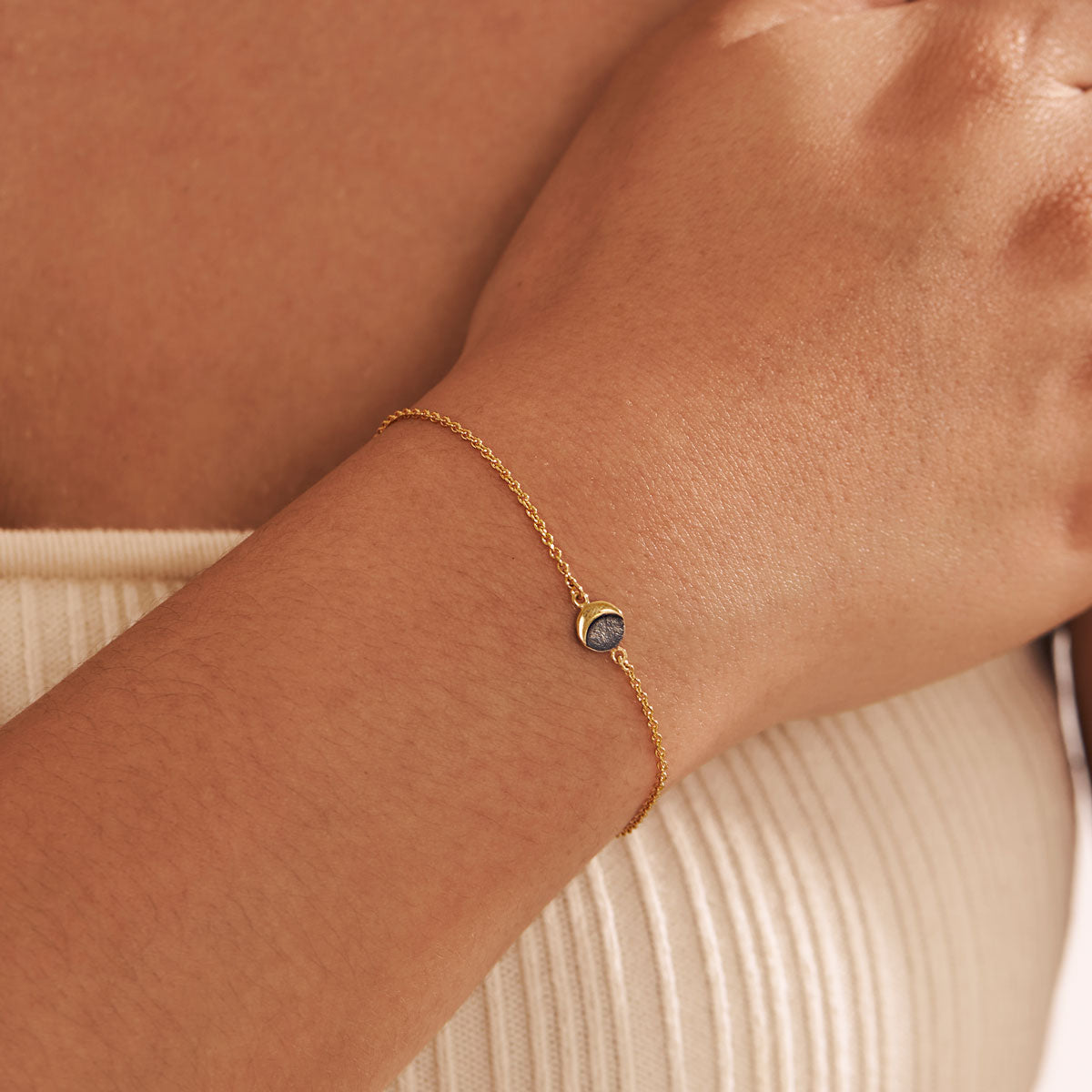 Celestial Midnight Bracelet - 14K Gold Plated Zodiac Charm Bracelet for Women, Elegant Night Sky Inspired Jewelry Gift for Birthday, Anniversary & Special Occasions | Perfect for Evening Parties, Date Nights & Boho Fashion