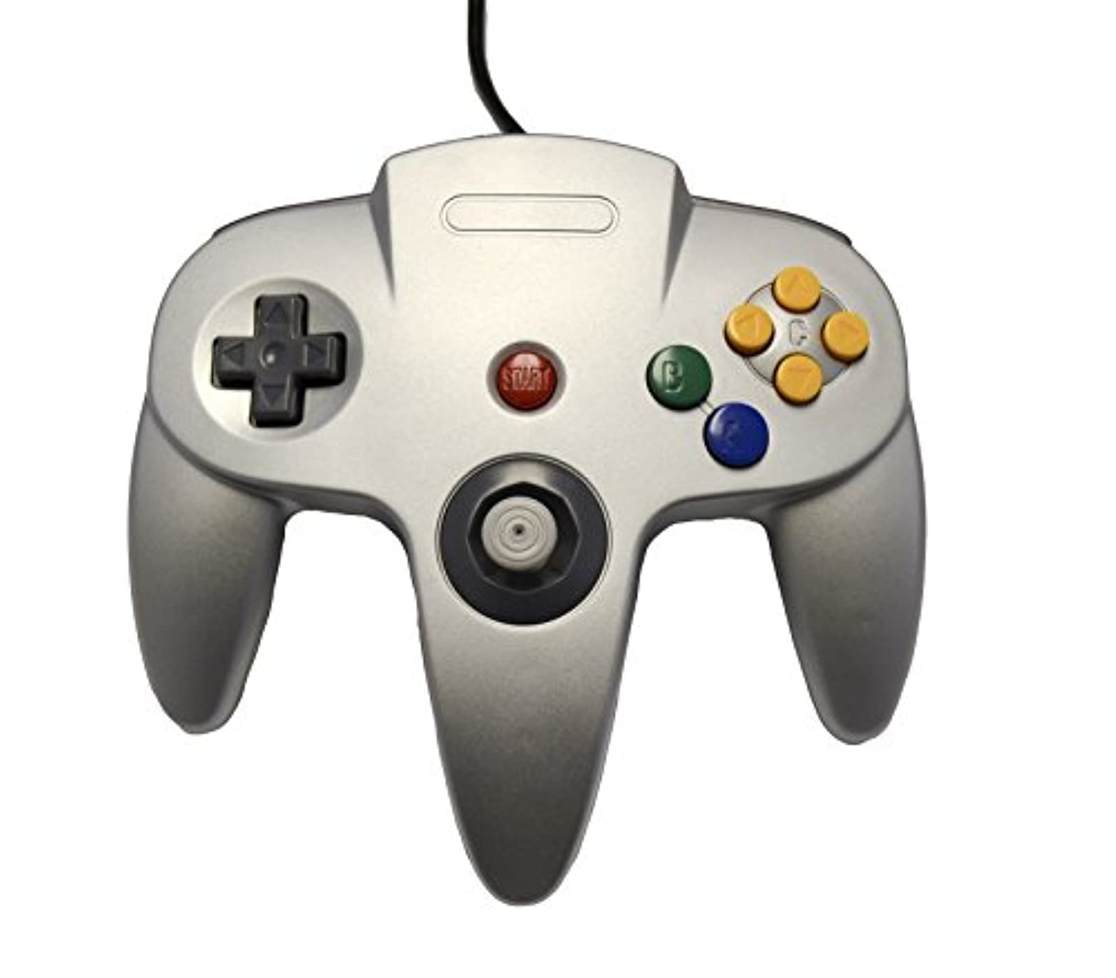 Mars Devices Silver Replacement Controller for Nintendo N64 - Authentic Feel, Enhanced Grip - Perfect for Retro Gaming, Multiplayer Sessions & Collectors