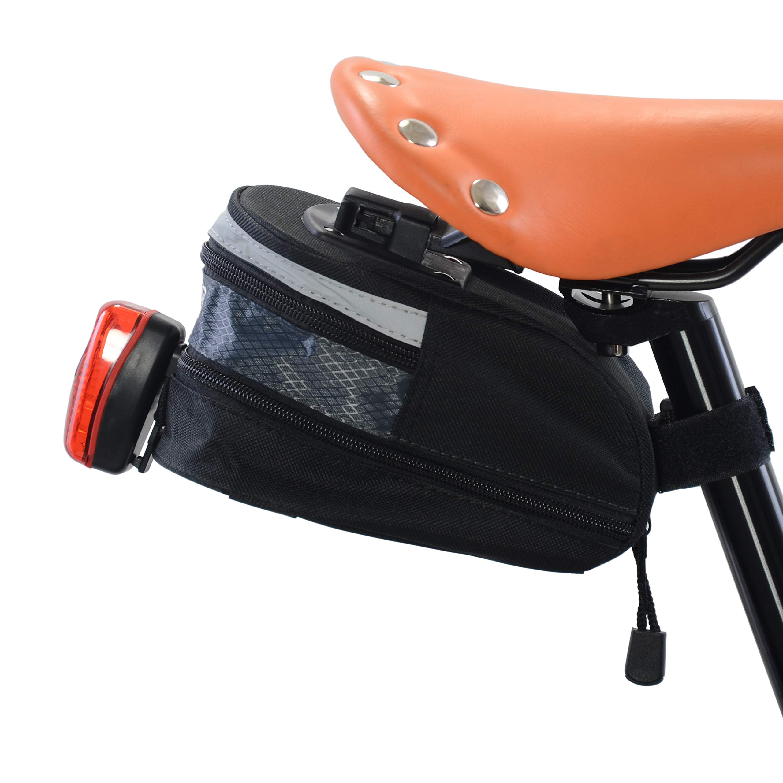 M-Wave Waterproof Bicycle Seat Bag for Road & Mountain Bikes - Compact Storage for Tools, Phone, Keys - Perfect for Cycling Commute & Outdoor Adventures