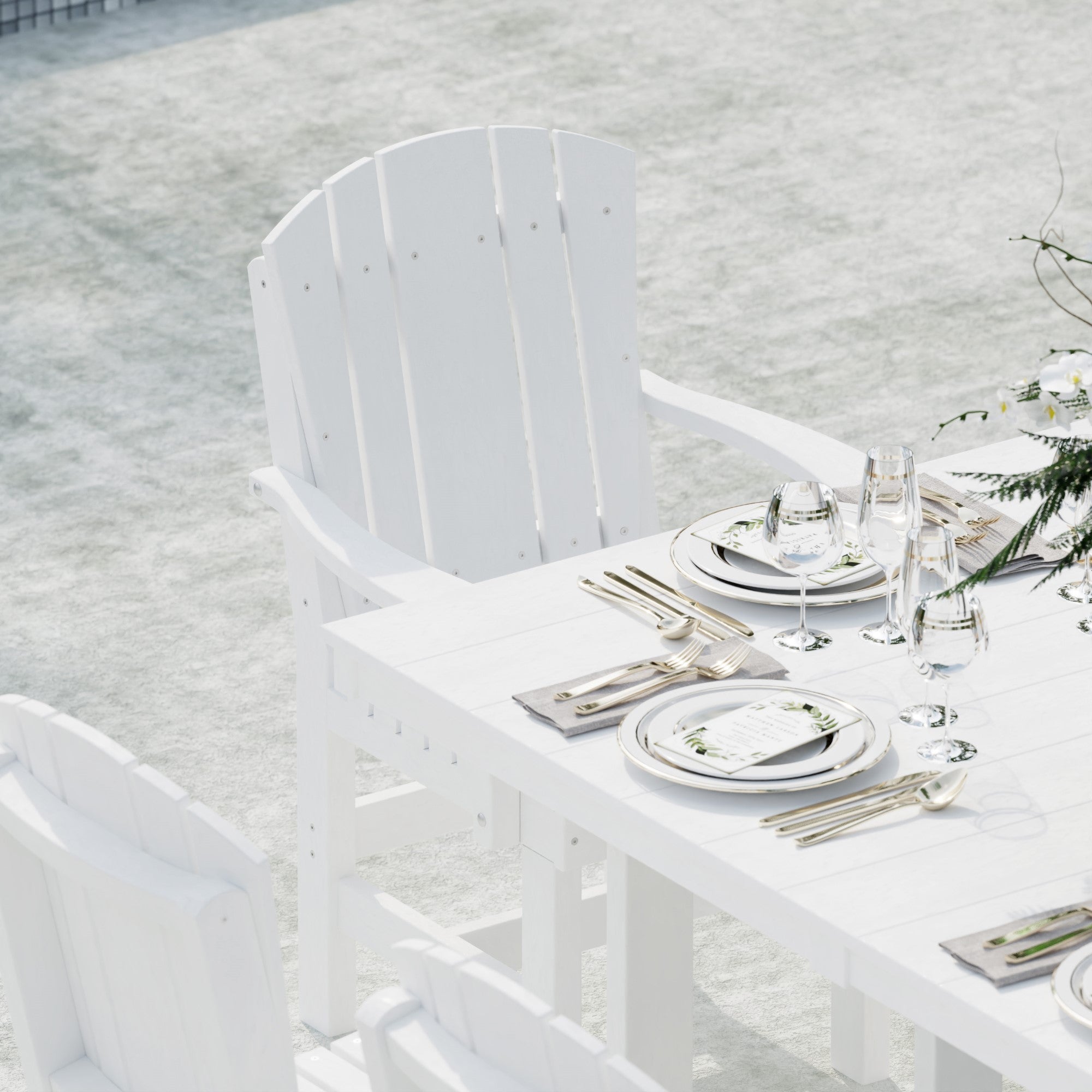 Heritage 7-Piece 44x72 Inch Dining Table Set with Chairs - Perfect for Family Gatherings, Dinner Parties & Outdoor Entertaining