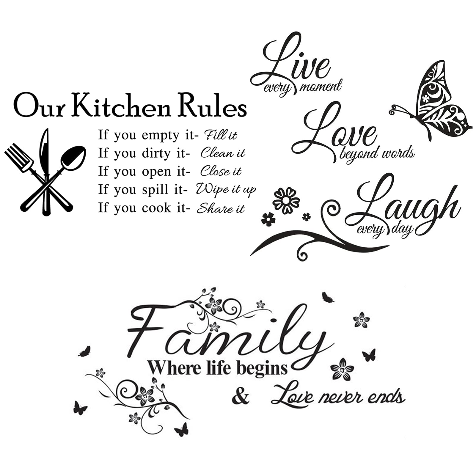 Inspiring Wall Quotes Stickers - Home Decor for Living Room & Bedroom