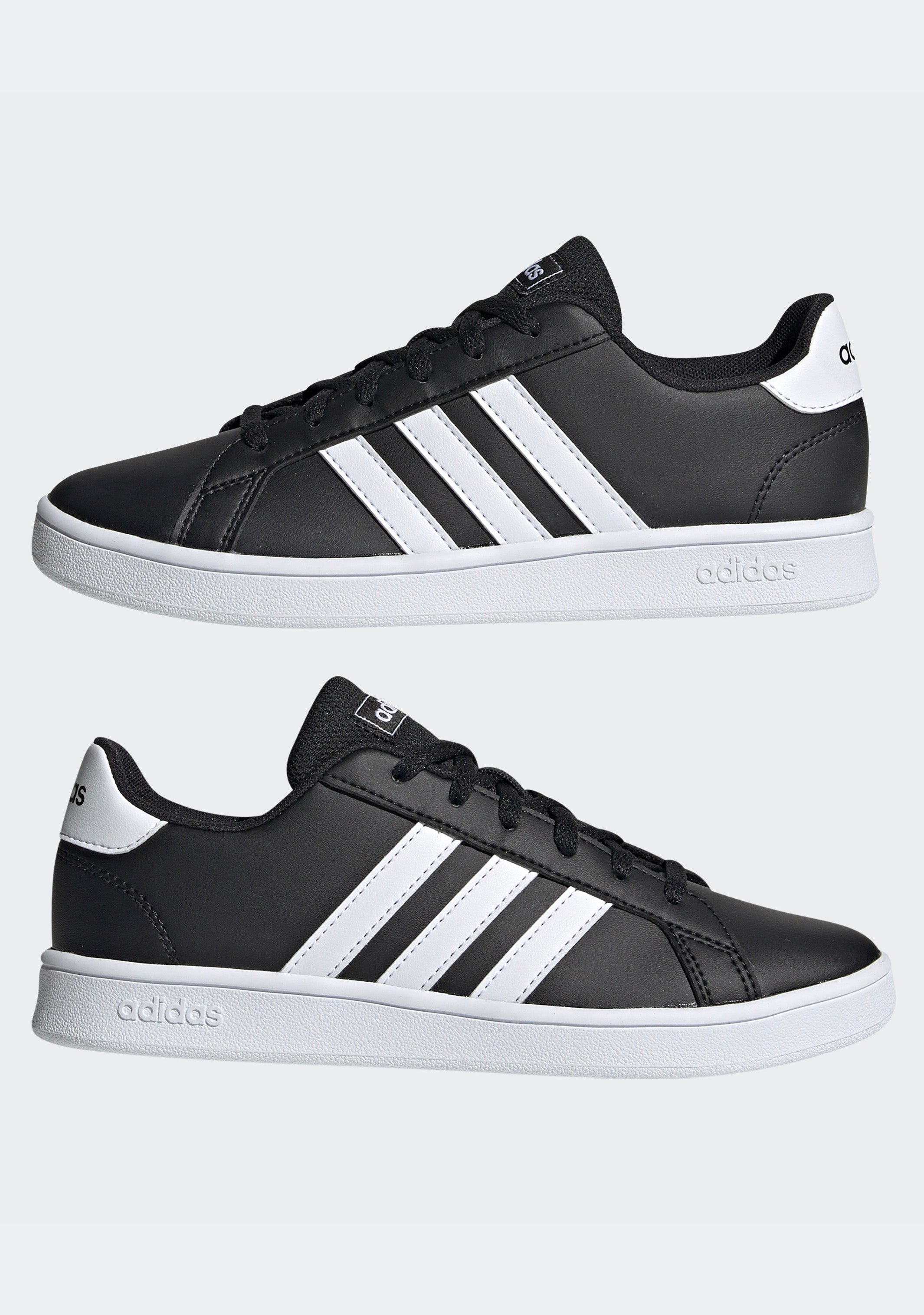 Adidas Junior Grand Court Sneakers for Kids - Lightweight Comfortable Athletic Shoes for Boys & Girls - Perfect for School, Running, and Casual Wear