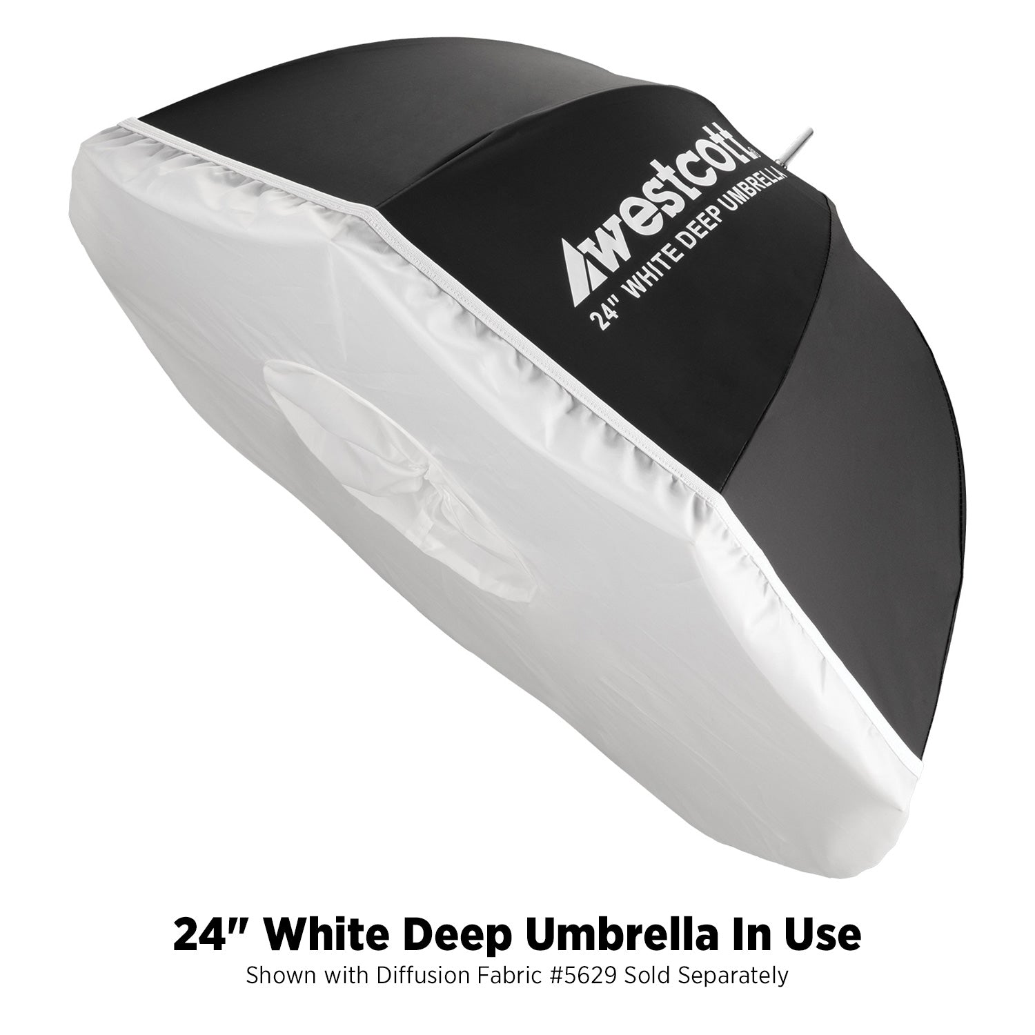 Premium Deep Umbrella - White Bounce (24 Pack) for Outdoor Events, Beach, and Patio Use