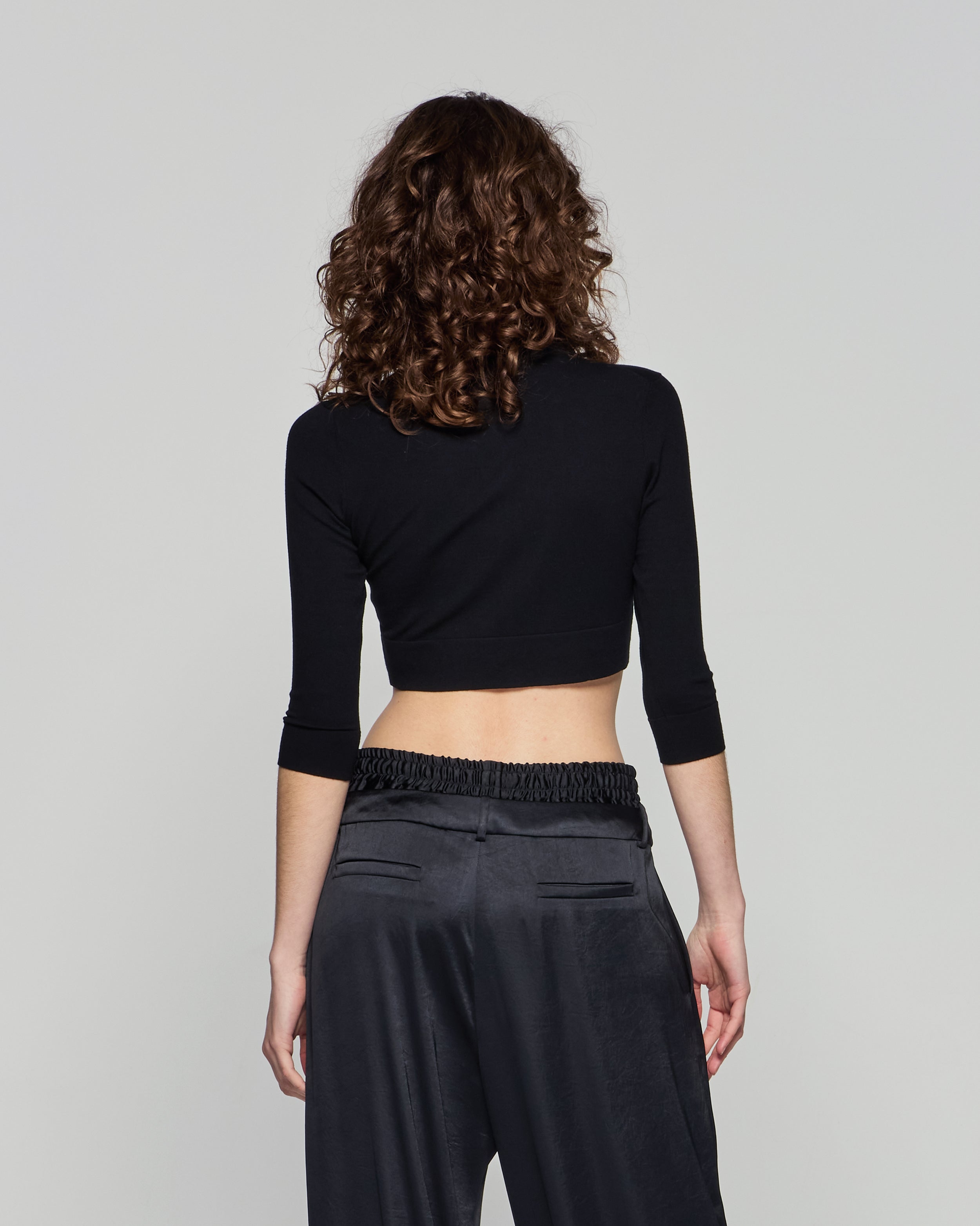 Black Fitted Cropped Cardigan for Women | Slim Fit Short Sweater | Perfect for Layering, Office Wear & Casual Outfits