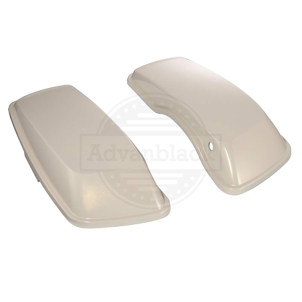 Harley Davidson Touring Street Glide Hard Saddlebag Lids - Gold Morocco Pearl Finish - Compatible with 2014-2022 Models - Durable Replacement Covers for Motorcycle Storage & Protection