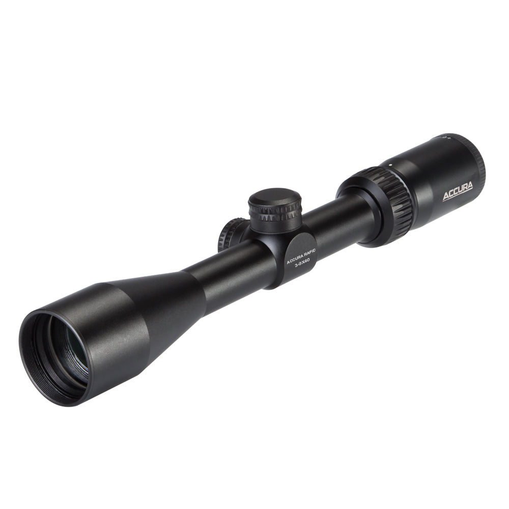 Accura Rapid 3 9x40 Plex Riflescope with Mounting Rings - High Precision Rifle Scope for Hunting & Target Shooting | Durable Optics for Outdoor Adventures