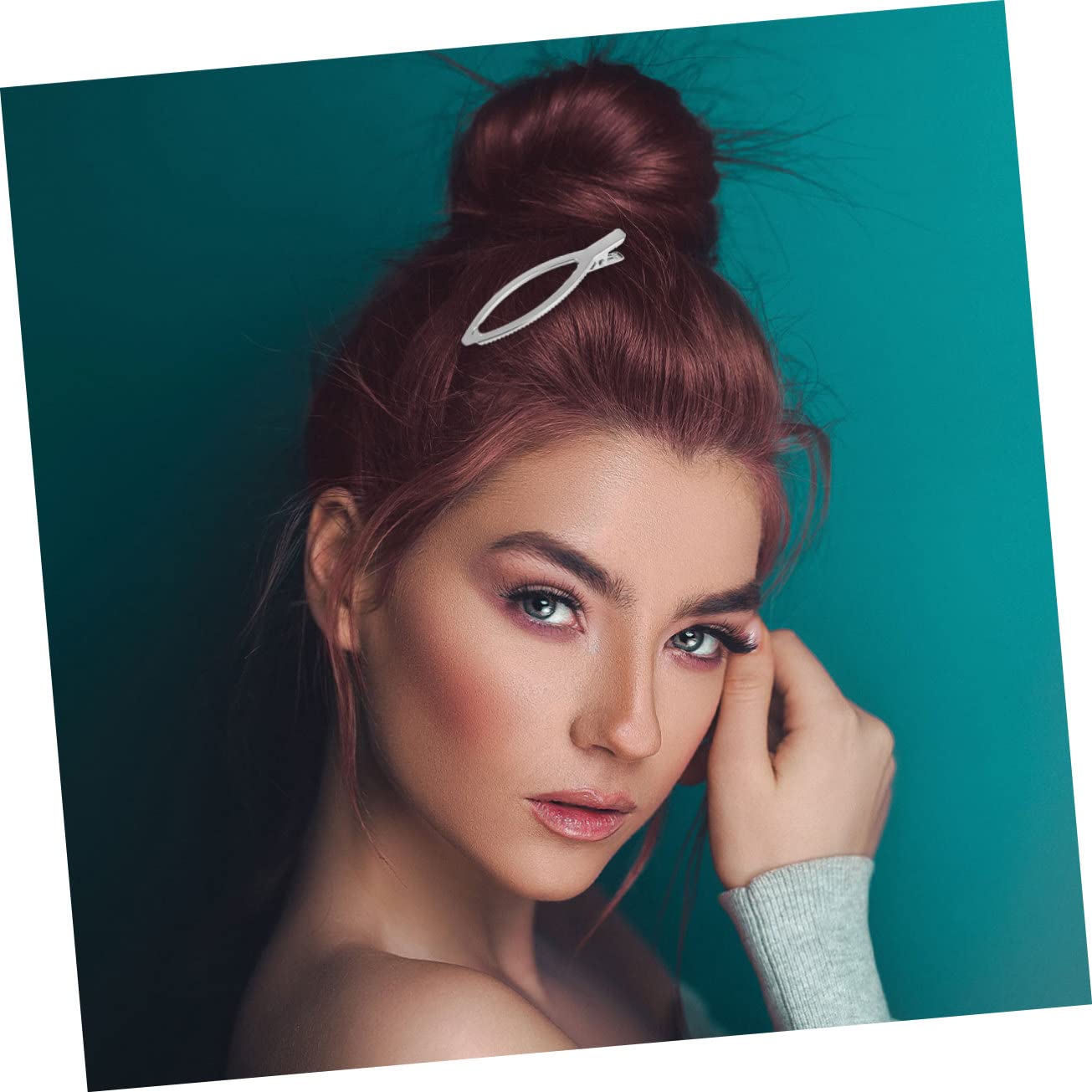 FOMIYES Stainless Steel Hair Clips Set - Leaf & Geometric Bobby Pins for Women with Fine Hair - Barrettes for Everyday Styling, Weddings & Special Occasions