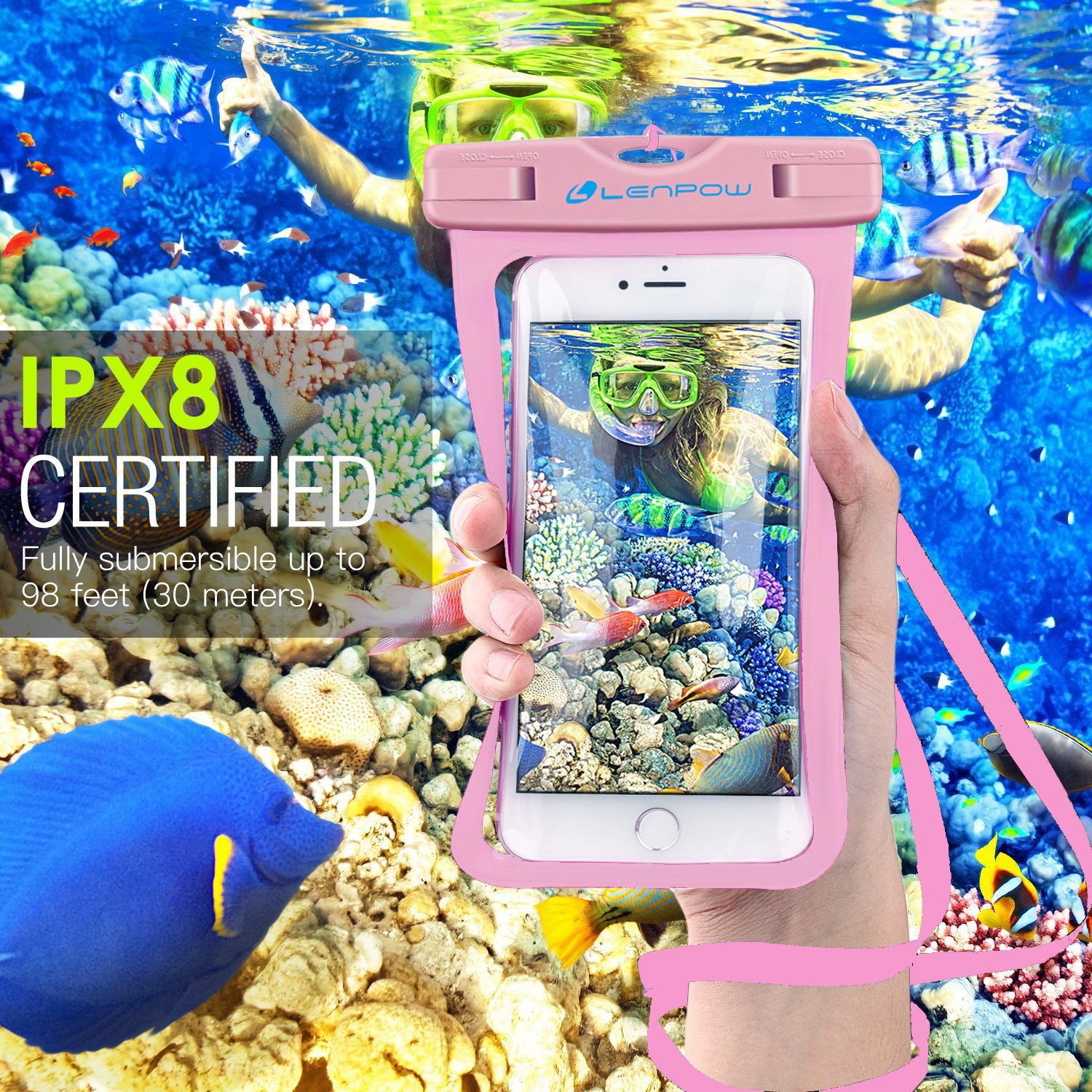 Waterproof Phone Pouch 4 Pack - Underwater Dry Bag with Lanyard for iPhone 15 14 13 Pro Max/SE, Samsung Galaxy S23 S24/Note (Fits Up to 7.5 Inch Phones) - Perfect for Swimming, Beach, Kayaking & Outdoor Activities