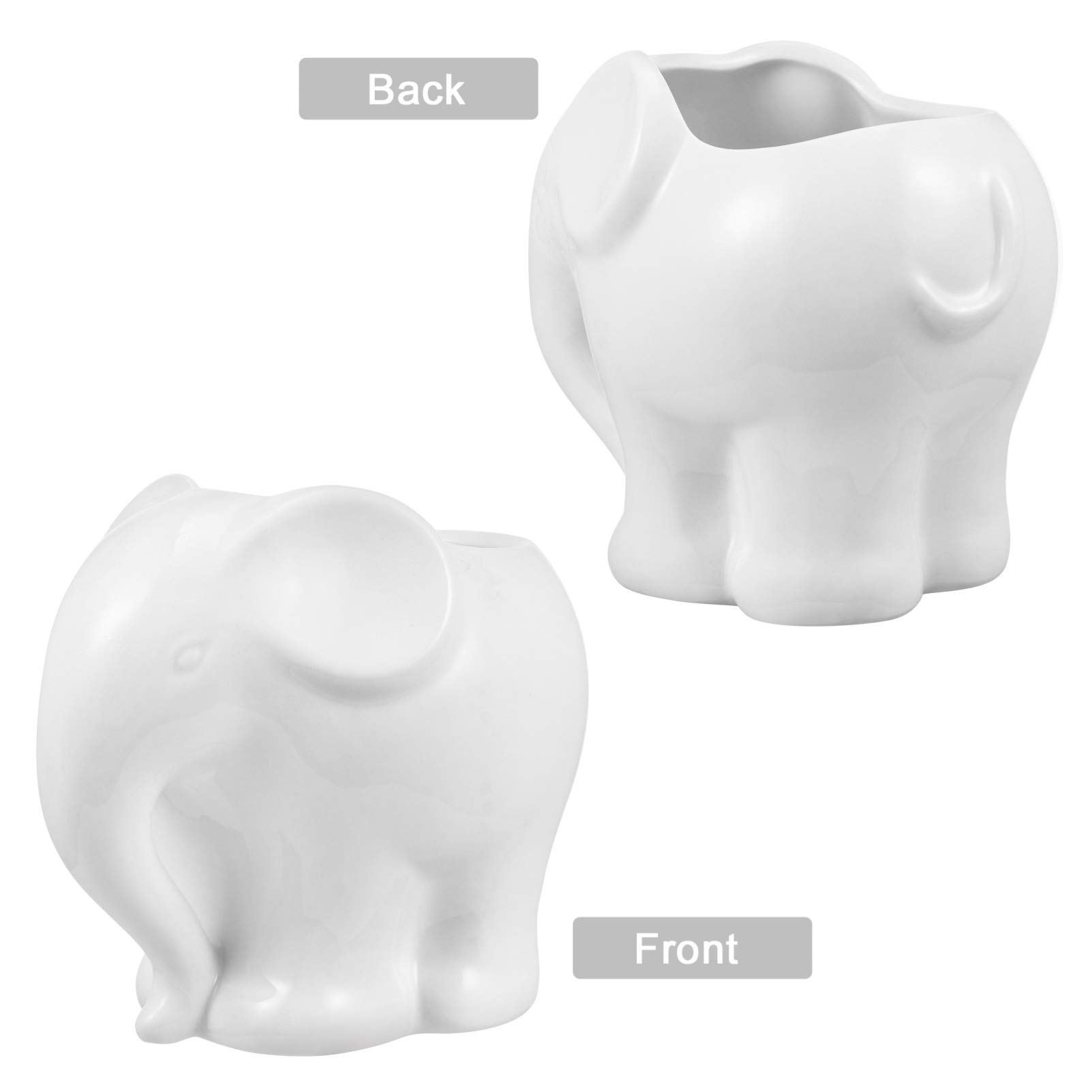 Elephant Ceramic Flower Pot - Cute Cartoon Planter for Succulents, Plants & Flowers | Perfect for Home Decor, Office Desk & Garden Planting