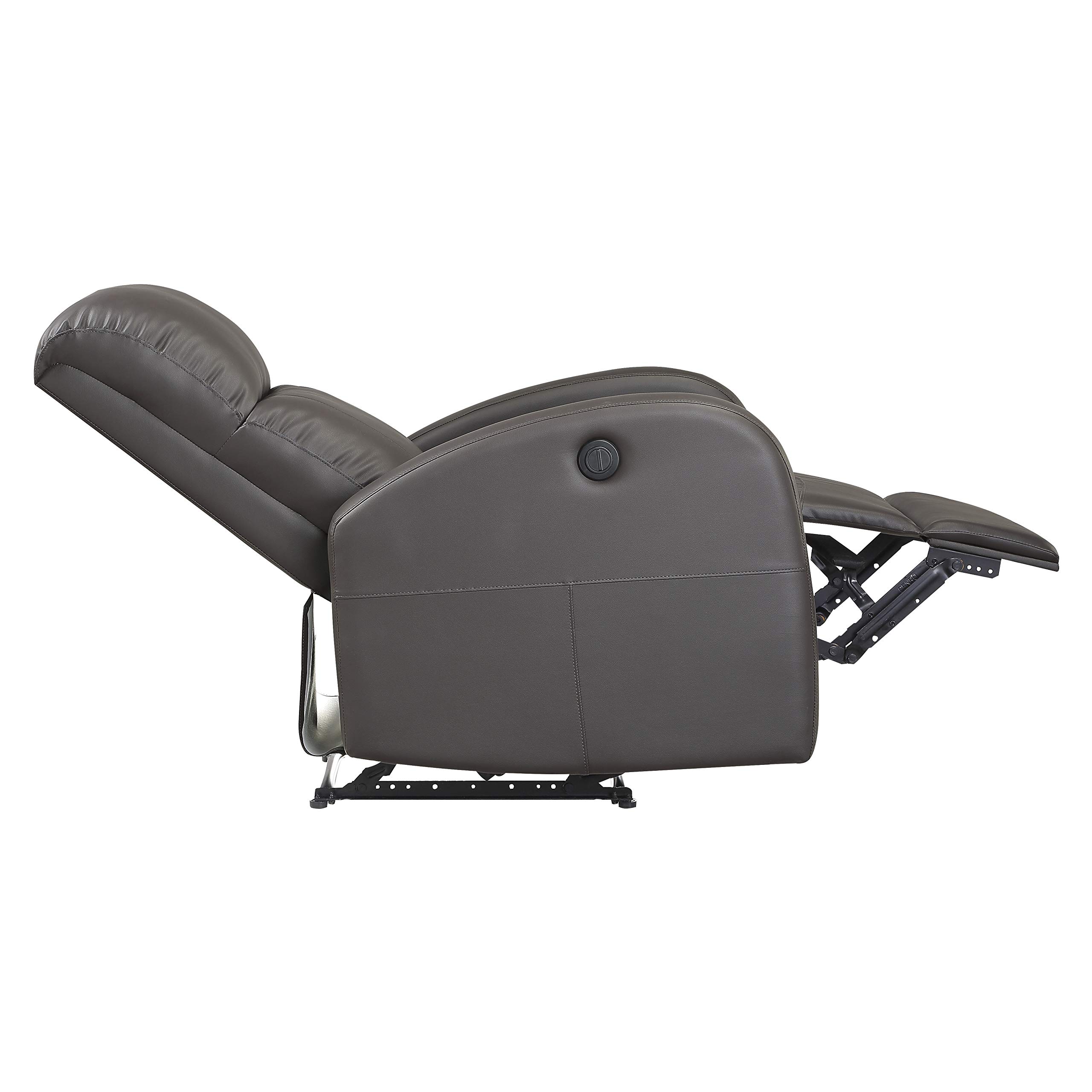 Lexicon Plamondon Power Reclining Chair - Brown Leather Living Room Recliner with Adjustable Positions for Ultimate Comfort | Perfect for Home Theater, Gaming & Relaxation