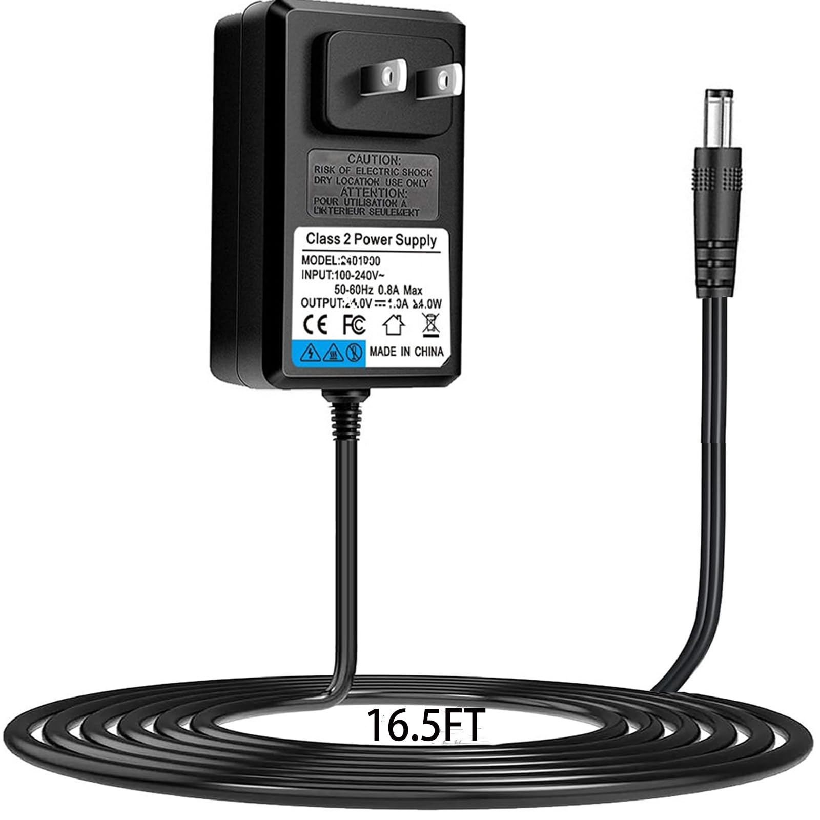 12VDC 1.5A Power Adapter Replacement for Char-Griller Gravity Fed 980 & E6480 Akorn Auto-Kamado Grill - 16ft Power Cord (Part #801130) - Perfect for Outdoor BBQ, Smoking & Grilling Sessions