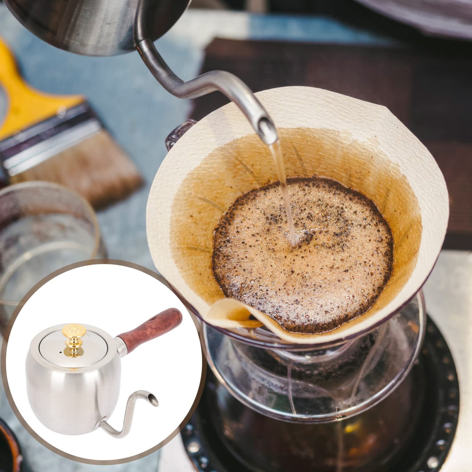 Premium Stainless Steel Gooseneck Kettle for Espresso, Drip Coffee & Turkish Coffee - Perfect for Home, Office & Specialty Brewing