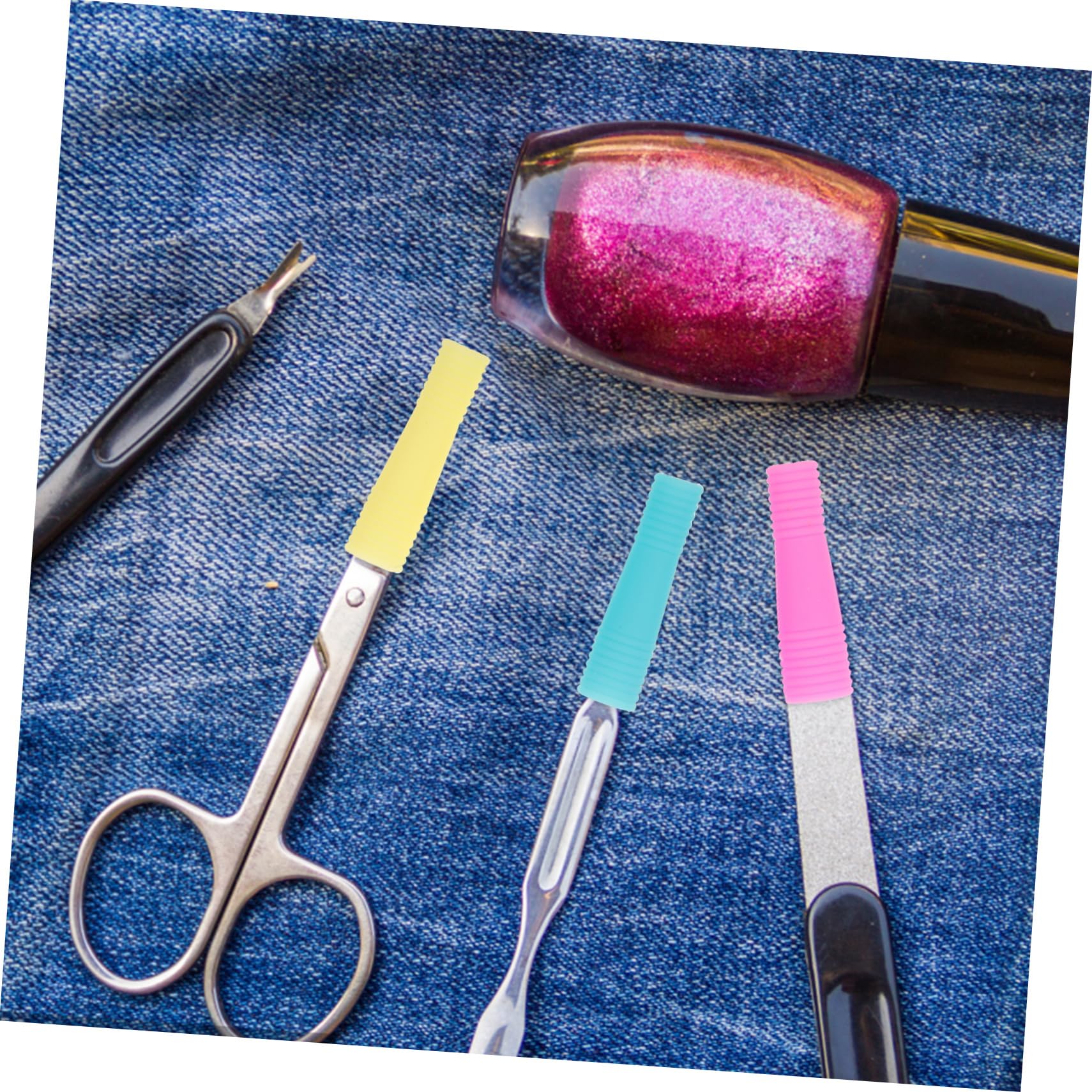 6-Piece Tweezer & Scissors Protector Set - Small Scissors Cover, Nail Art Scissors Sleeve, Point Protectors for Eyelash Tweezers & Sharp Tools - Perfect for Salon, Beauty, and Home Use