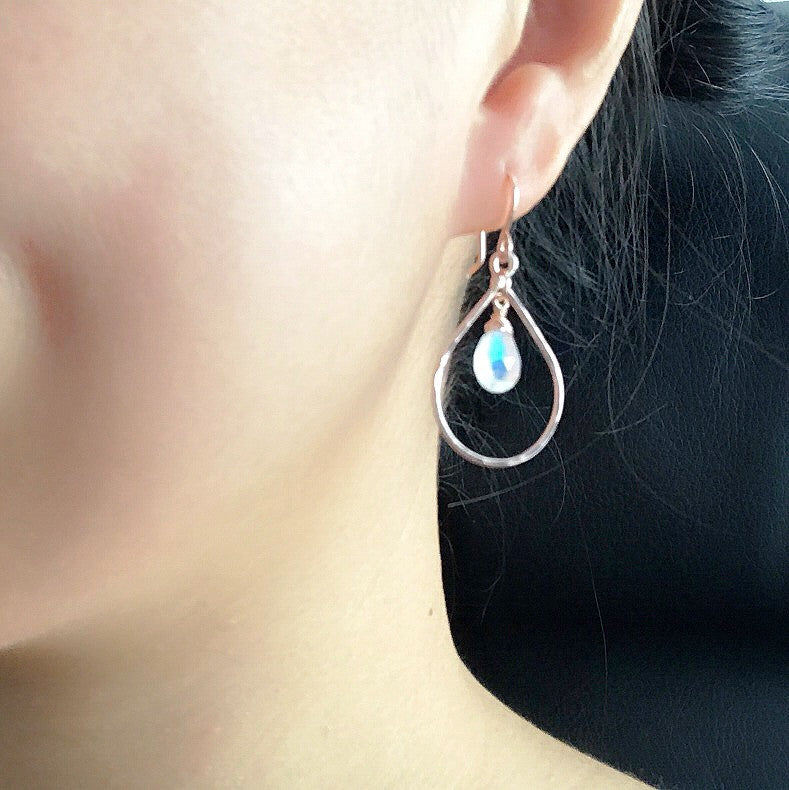 IRINA Moonstone Earrings (E417) – Elegant Silver Jewelry for Women, Perfect for Weddings, Parties & Everyday Wear