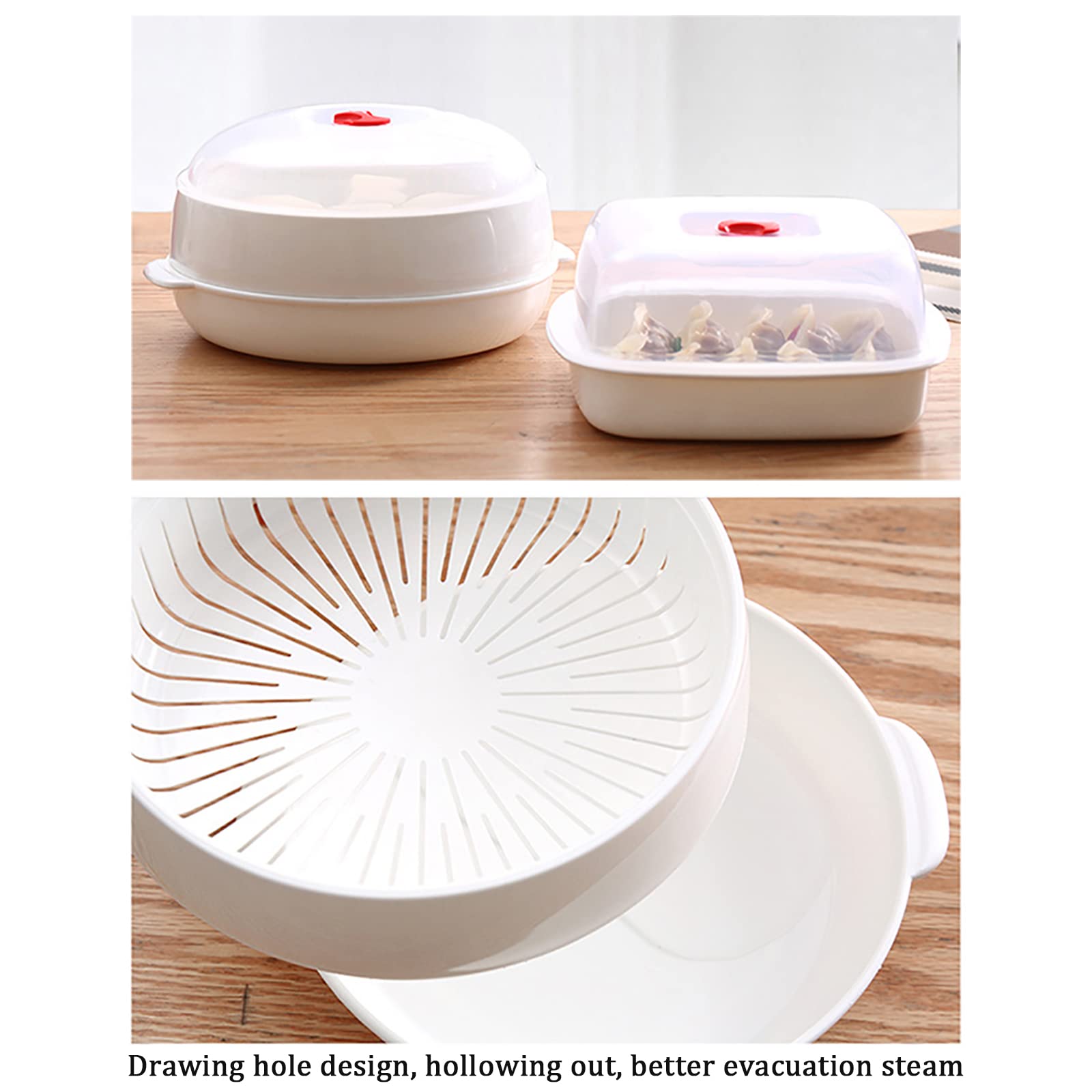 Microwave Steamer Bowl for Vegetables - BPA-Free Microwave Cookware for Healthy Cooking - Perfect for Steaming Veggies, Rice & More - Ideal for Quick Meals & Meal Prep