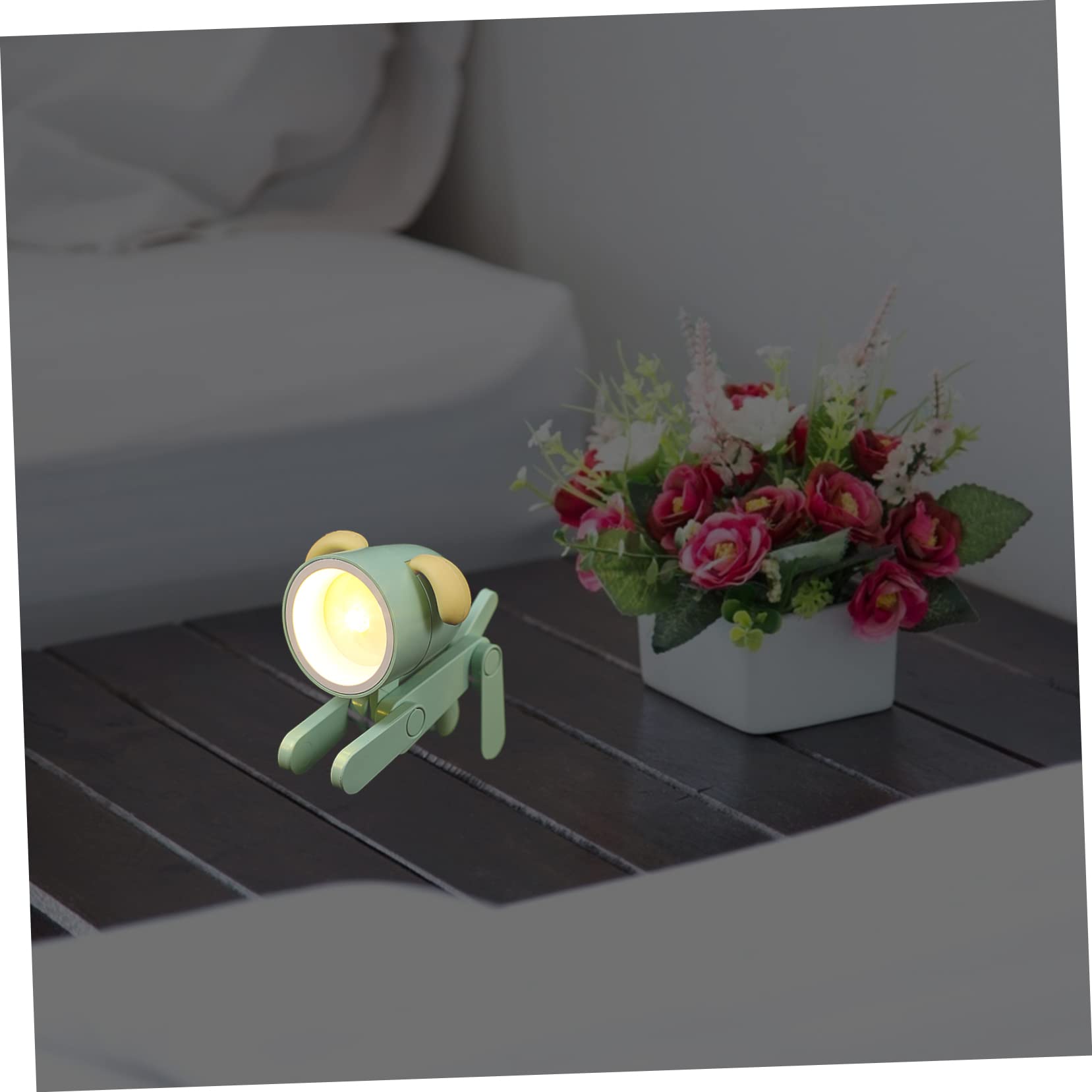 Uonlytech 5-Pack Animal Night Lights for Kids - Cute Dog Table Lamp with Phone Stand, Bedroom & Desk Decor (6pcs x 5) - Perfect for Nursery, Children's Room & Gift Giving