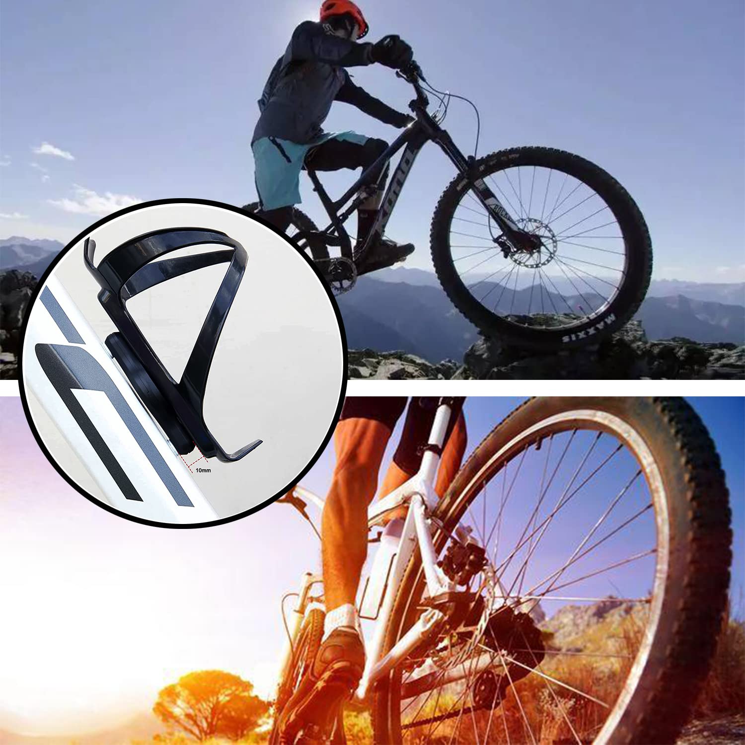AirTag Bike Mount Holder - Secure & Durable Airtag Bicycle Attachment for 64mm Bike Water Bottle Cage (Black) | Perfect for Cycling, Commuting & Anti-Theft Tracking