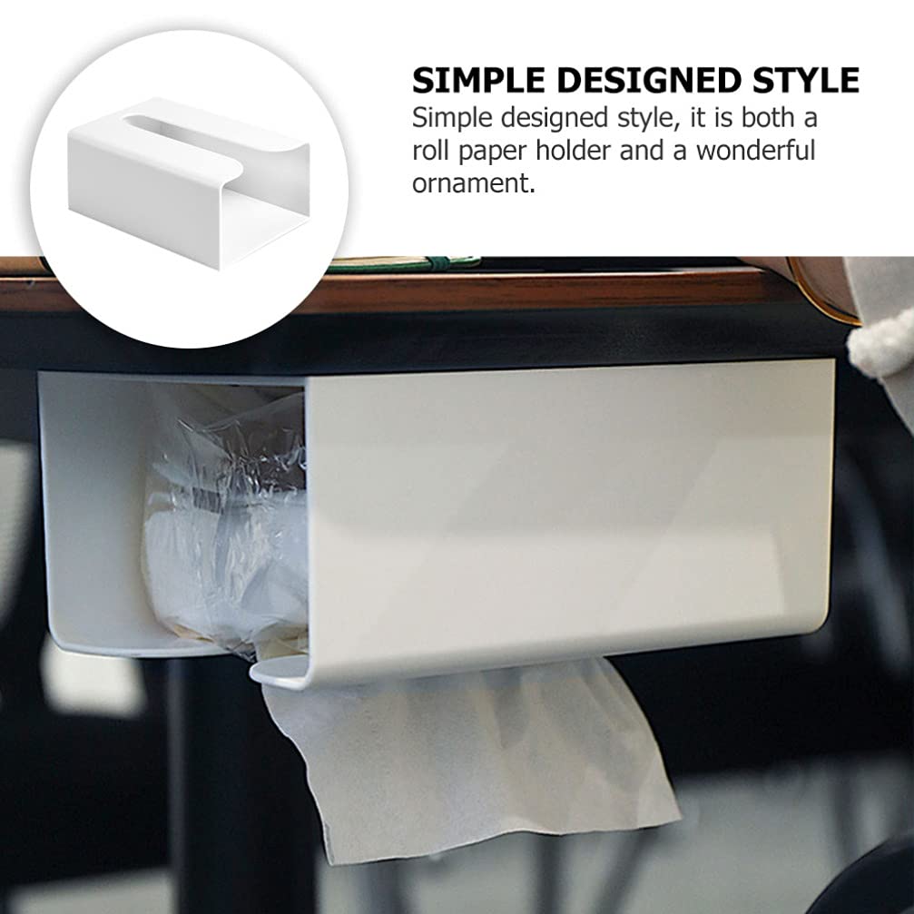 Wall Mounted Kitchen Tissue Box Dispenser - Rectangular Paper Towel Holder for Bathroom & Kitchen Storage | Space-Saving Organizer for Toilet Paper, Napkins & Cleaning Supplies