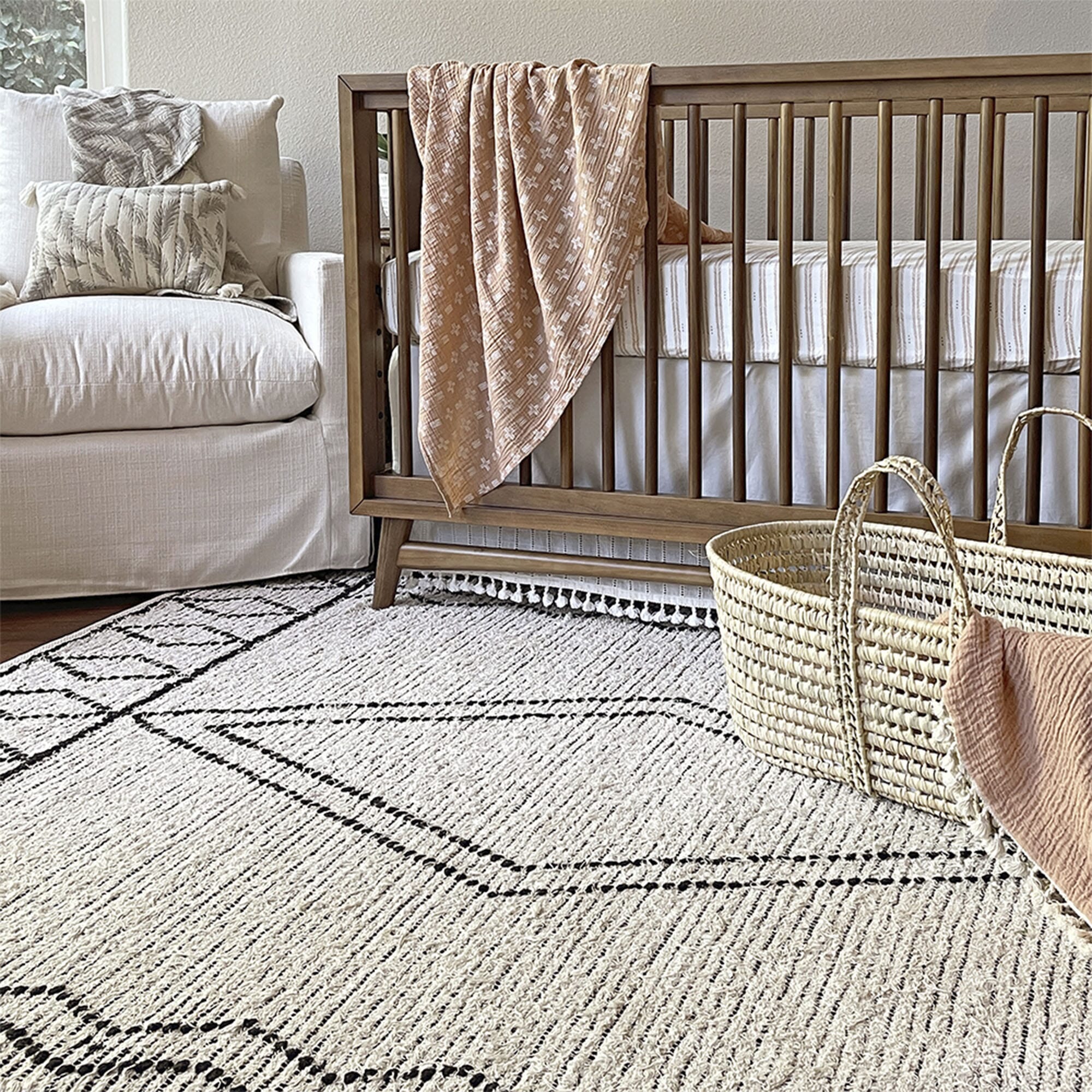 Ezra Crane Baby Rug - Soft, Non-Slip Nursery Rug for Boys & Girls | Perfect for Playrooms, Bedrooms, and Daycare Floors