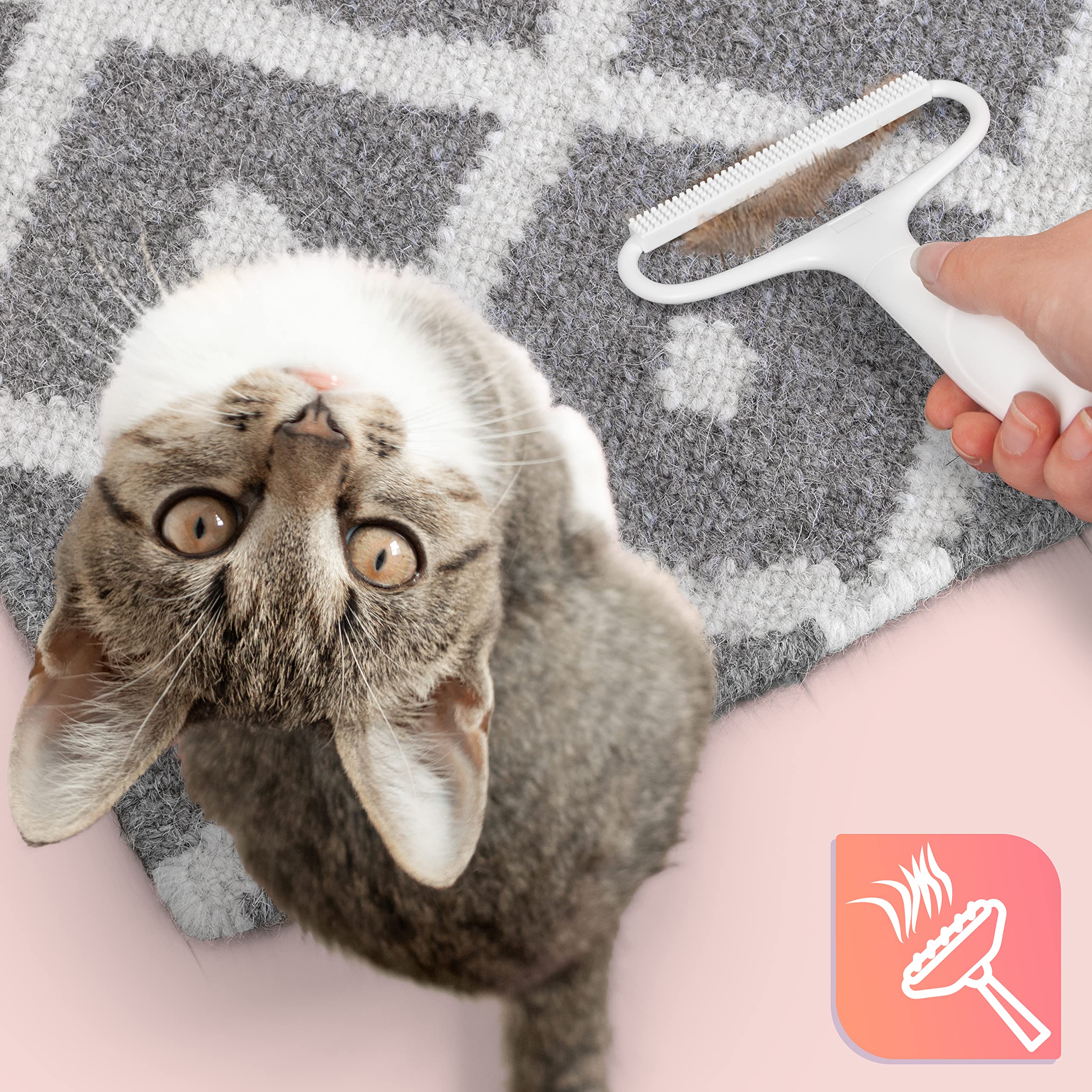 Duronic Lint Shaver & Lint Roller Set CFS4 - Portable Fabric & Clothing Lint Remover, Manual Fabric Shaver, Pet Hair Remover for Carpets & Upholstery - Perfect for Home, Office & Travel Use
