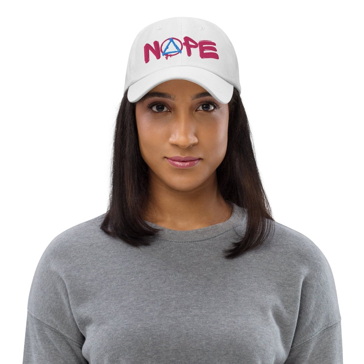 NOPE Embroidered Dad Hat - Adjustable Snapback Cap for Men & Women - Perfect for Casual Wear, Street Fashion, and Outdoor Activities