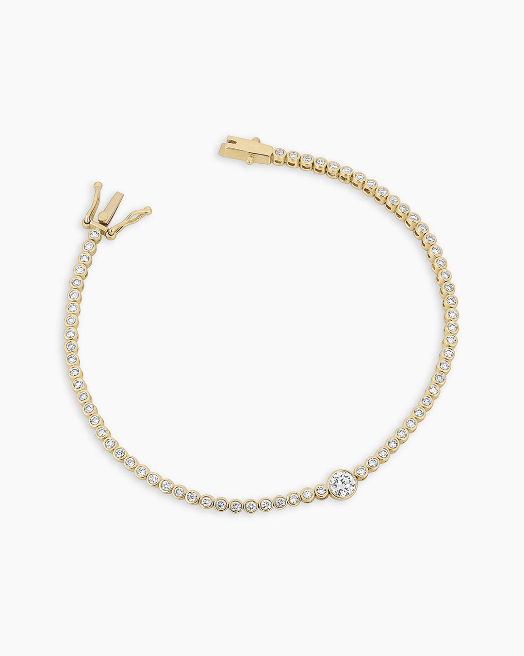 Lab Grown Diamond Tennis Bracelet for Women - 14K Gold Circle Link Chain Bracelet - Elegant Jewelry for Weddings, Parties & Special Occasions