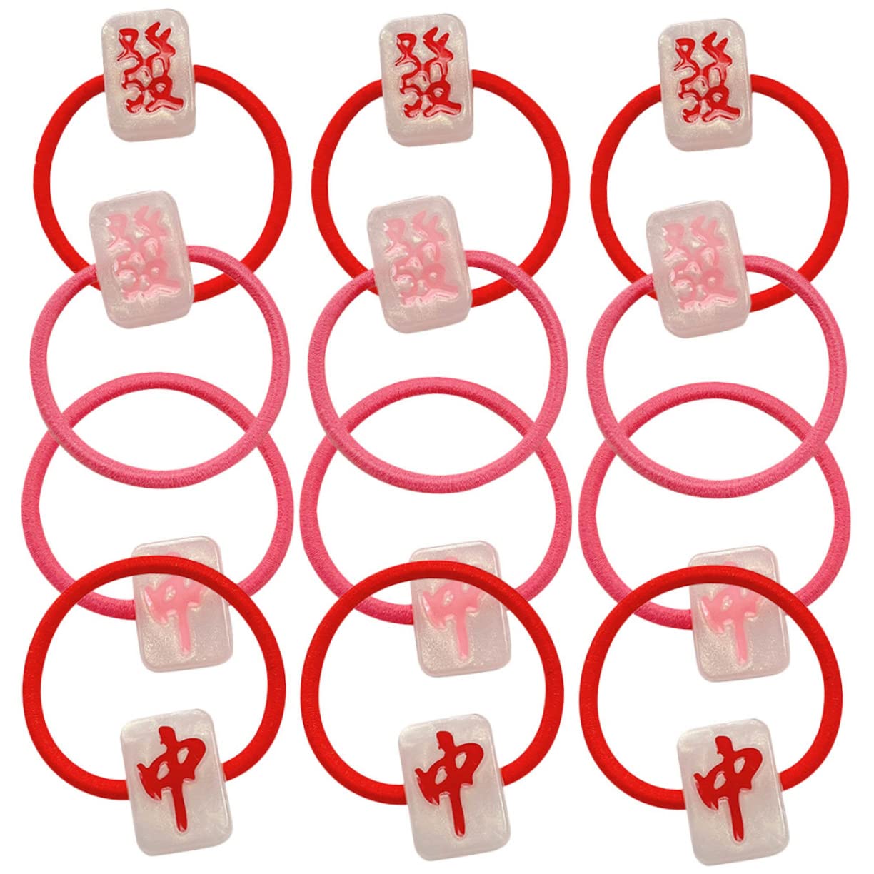 STOBOK 12pcs Soft Elastic Hair Ties for Toddlers & Kids - Funny Head Rope Scrunchies, Baby Hair Bands, Cute Hair Accessories (Red) - Perfect for School, Playtime & Daily Hair Styling