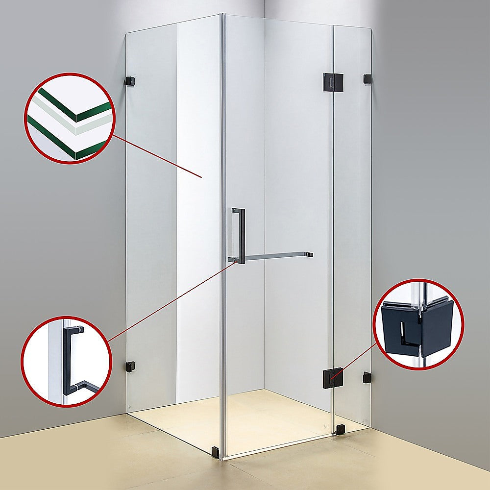 10mm Frameless Glass Shower Screen 1200x1000mm - Modern Bathroom Enclosure by Della Francesca - Perfect for Walk-in Showers and Bathroom Renovations