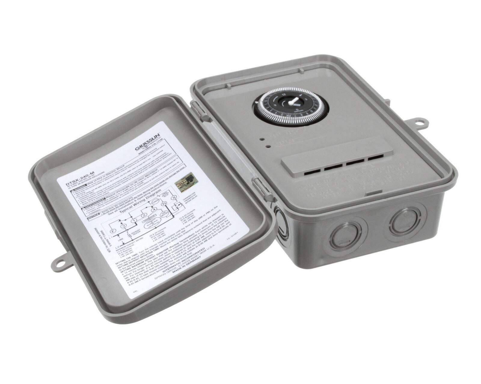 Kolpak 17168 Grasslin DTSX-240 Digital Timer Switch - 24-Hour Programmable for HVAC, Appliances & Lighting Control | Perfect for Home, Office & Industrial Use